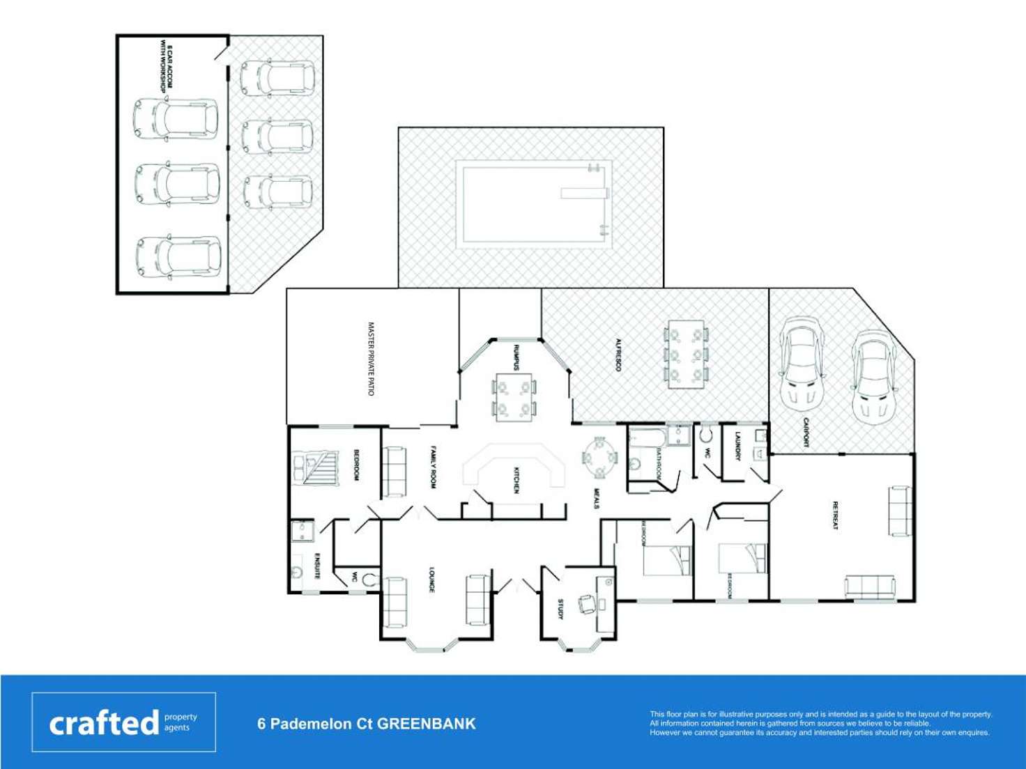 Floorplan of Homely house listing, 6-10 Pademelon Court, Greenbank QLD 4124