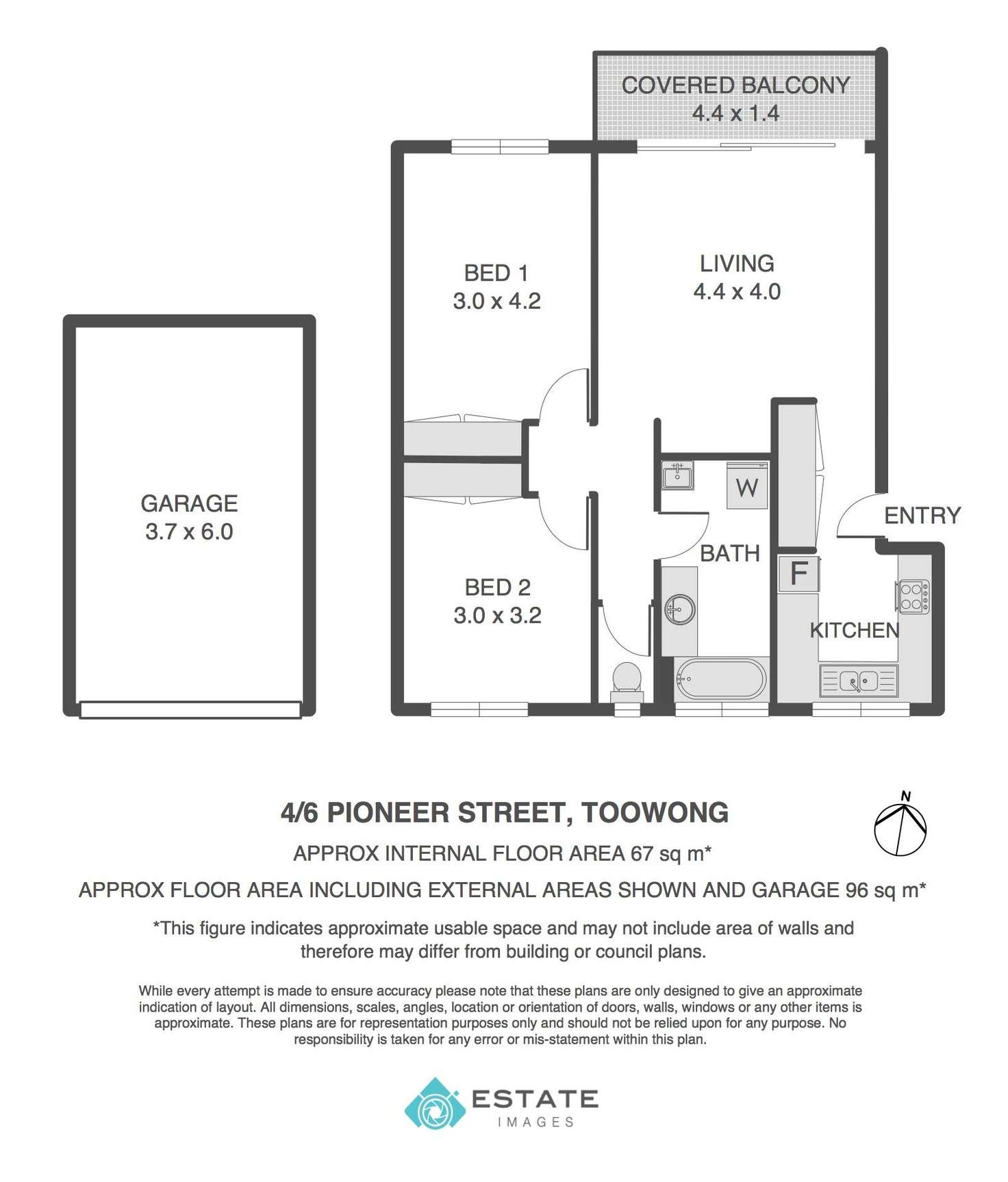 Floorplan of Homely unit listing, 4/6 Pioneer Street, Toowong QLD 4066