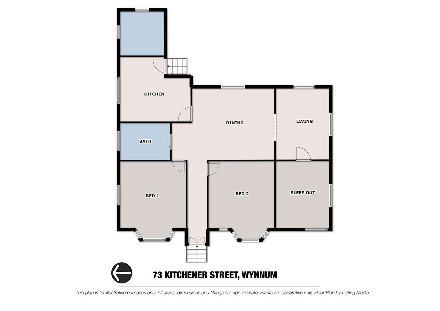 Floorplan of Homely house listing, 73 Kitchener Street, Wynnum QLD 4178