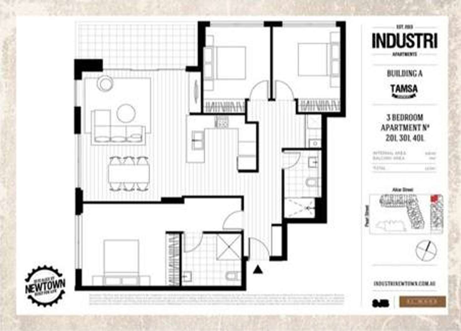 Floorplan of Homely apartment listing, A301/32 Alice Street, Newtown NSW 2042