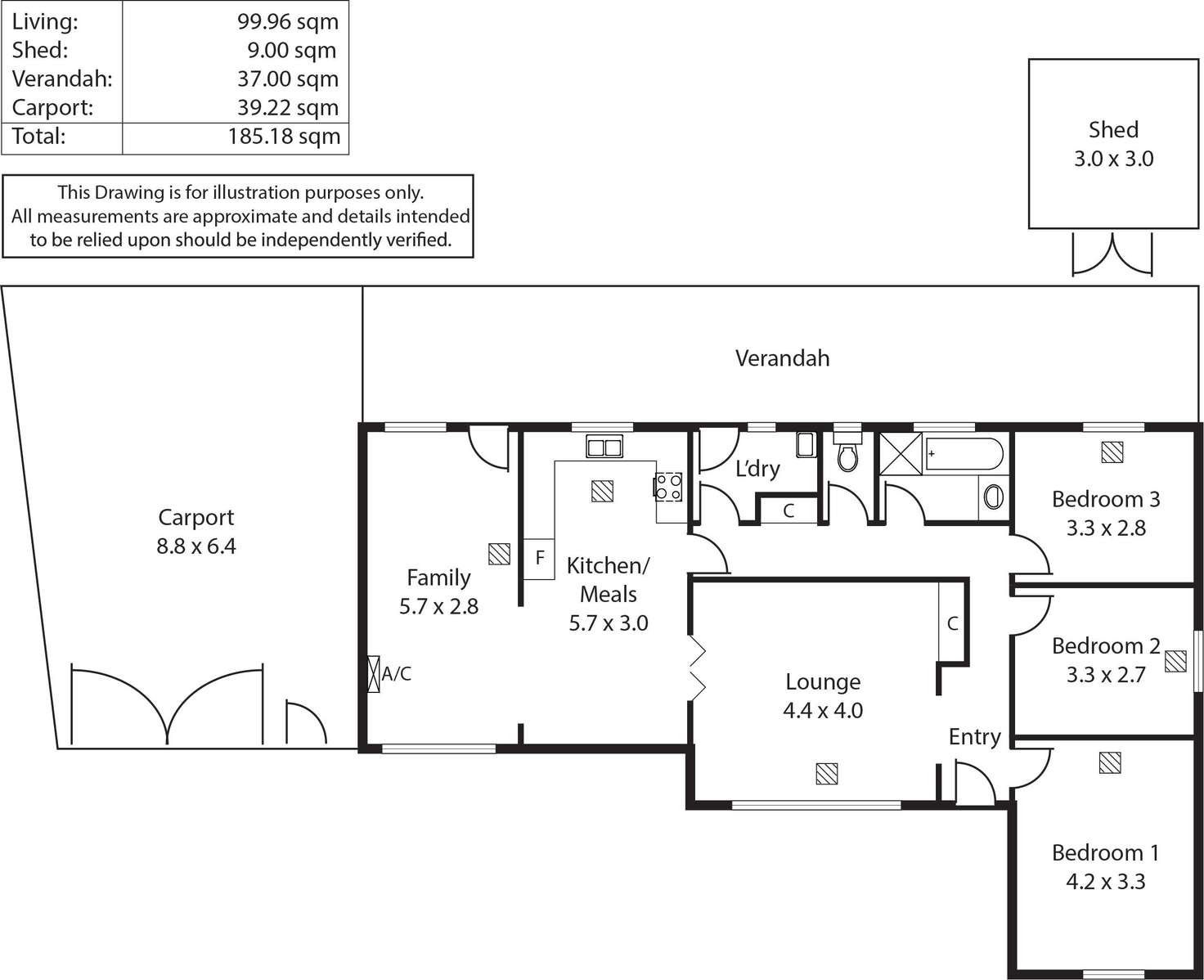 Floorplan of Homely house listing, 13 Vincent Court, Campbelltown SA 5074