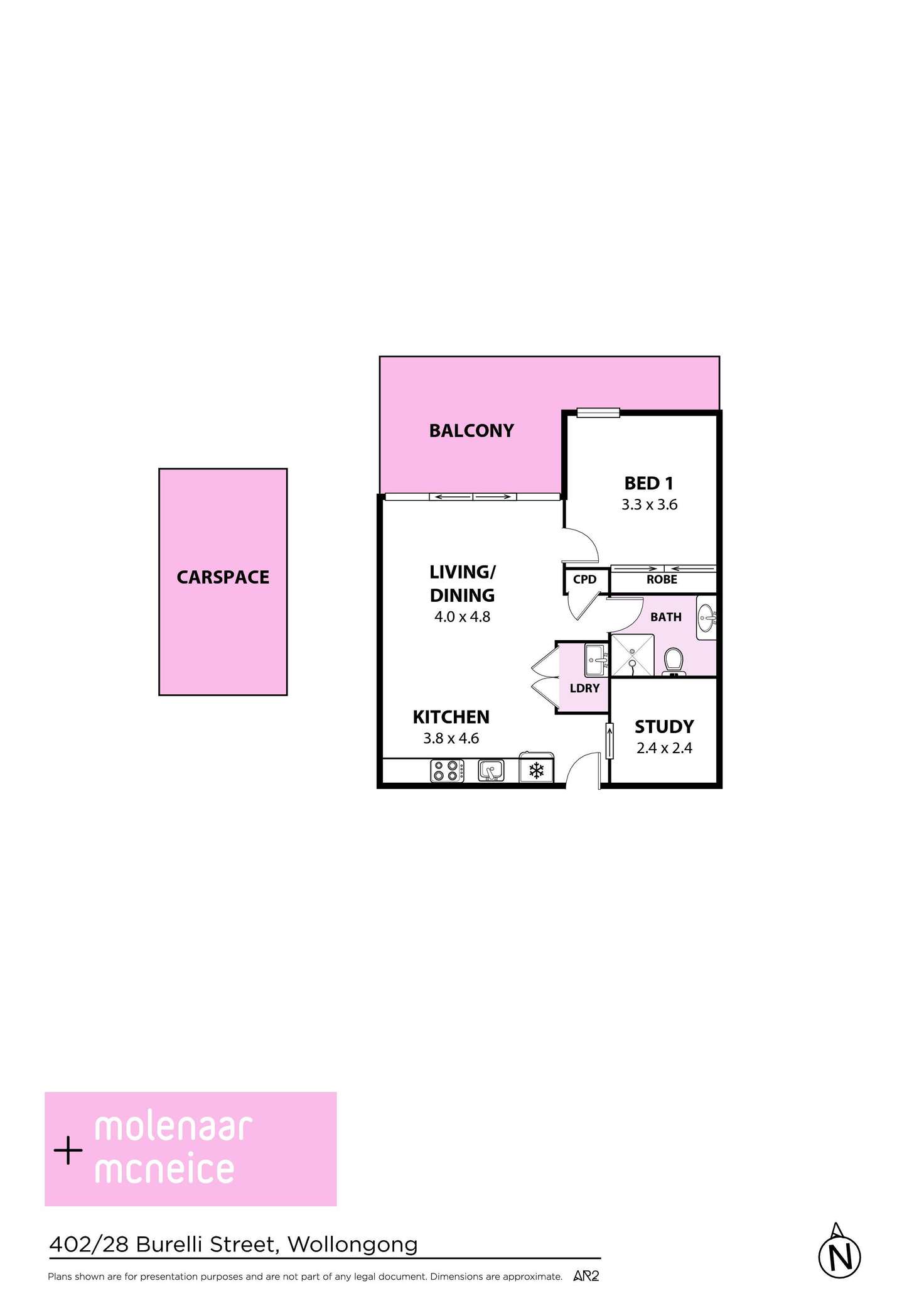 Floorplan of Homely apartment listing, 404/28 Burelli Street, Wollongong NSW 2500