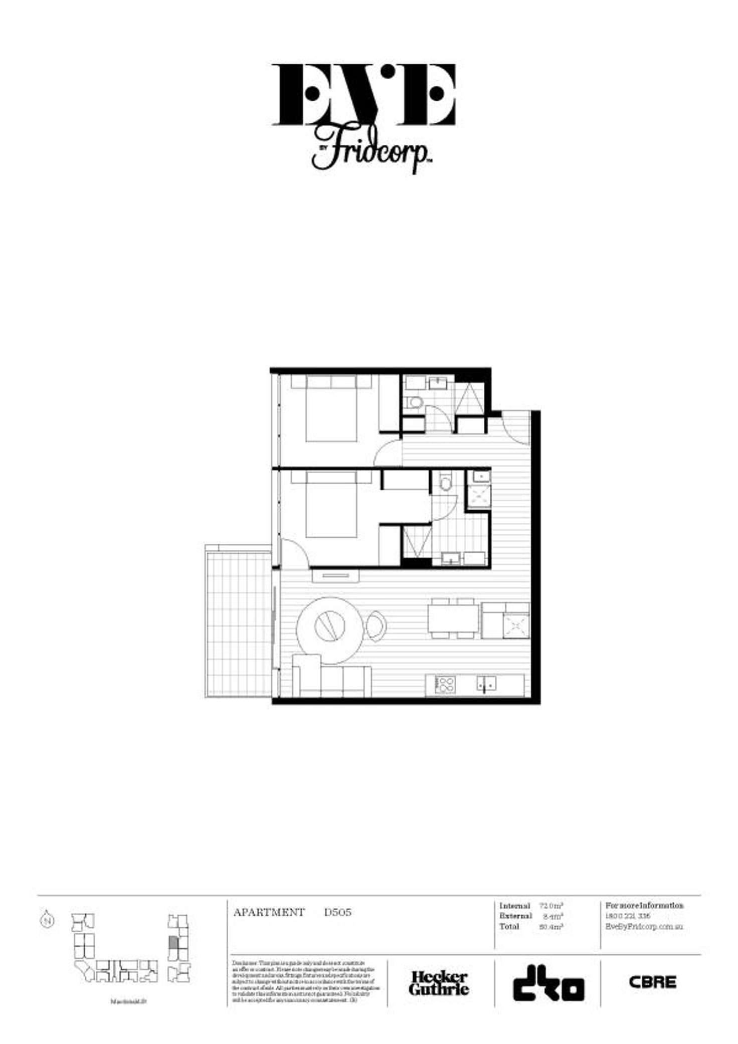 Floorplan of Homely apartment listing, D505/72 MacDonald Street, Erskineville NSW 2043