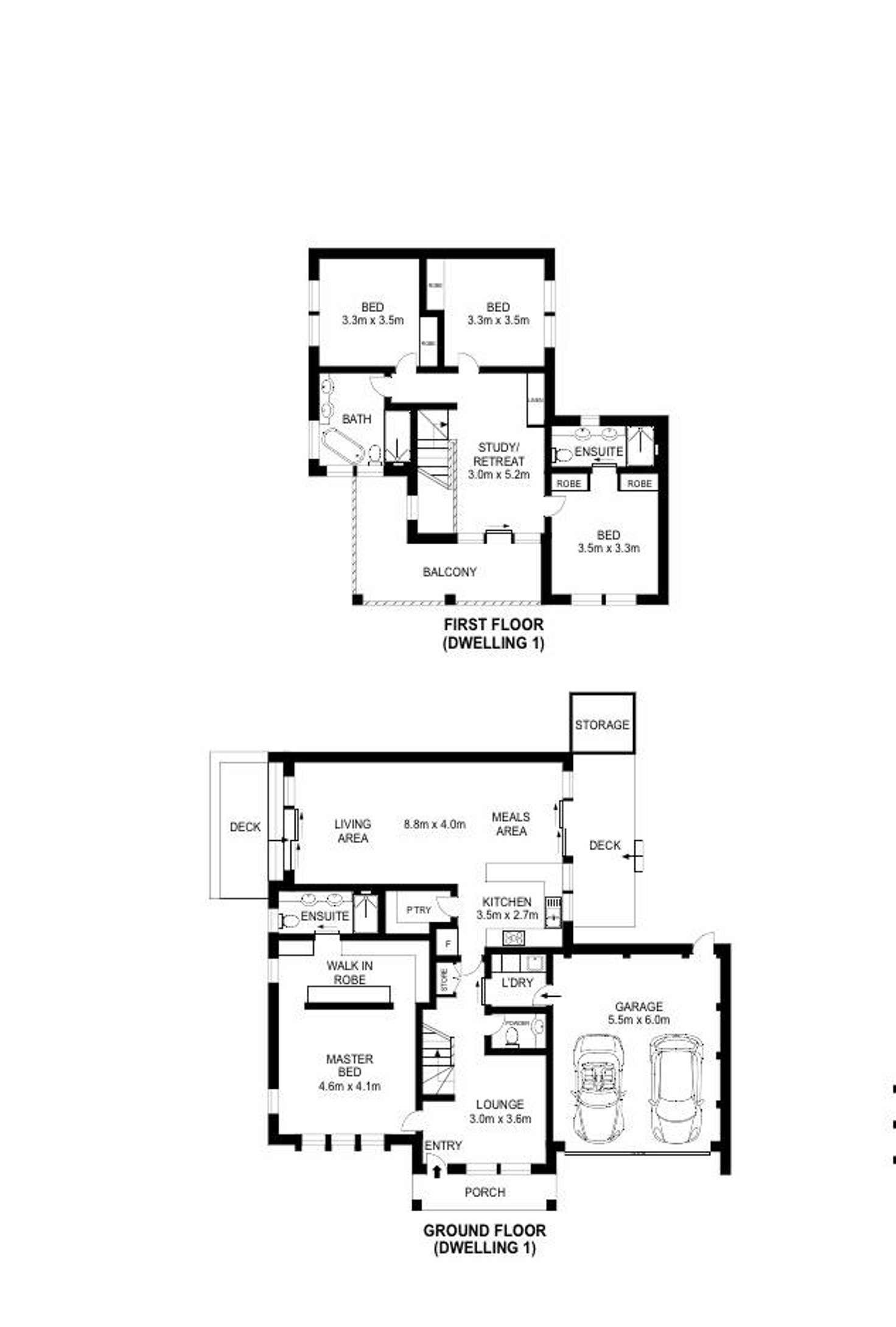 Floorplan of Homely townhouse listing, 1/1 Rowan Street, Doncaster East VIC 3109