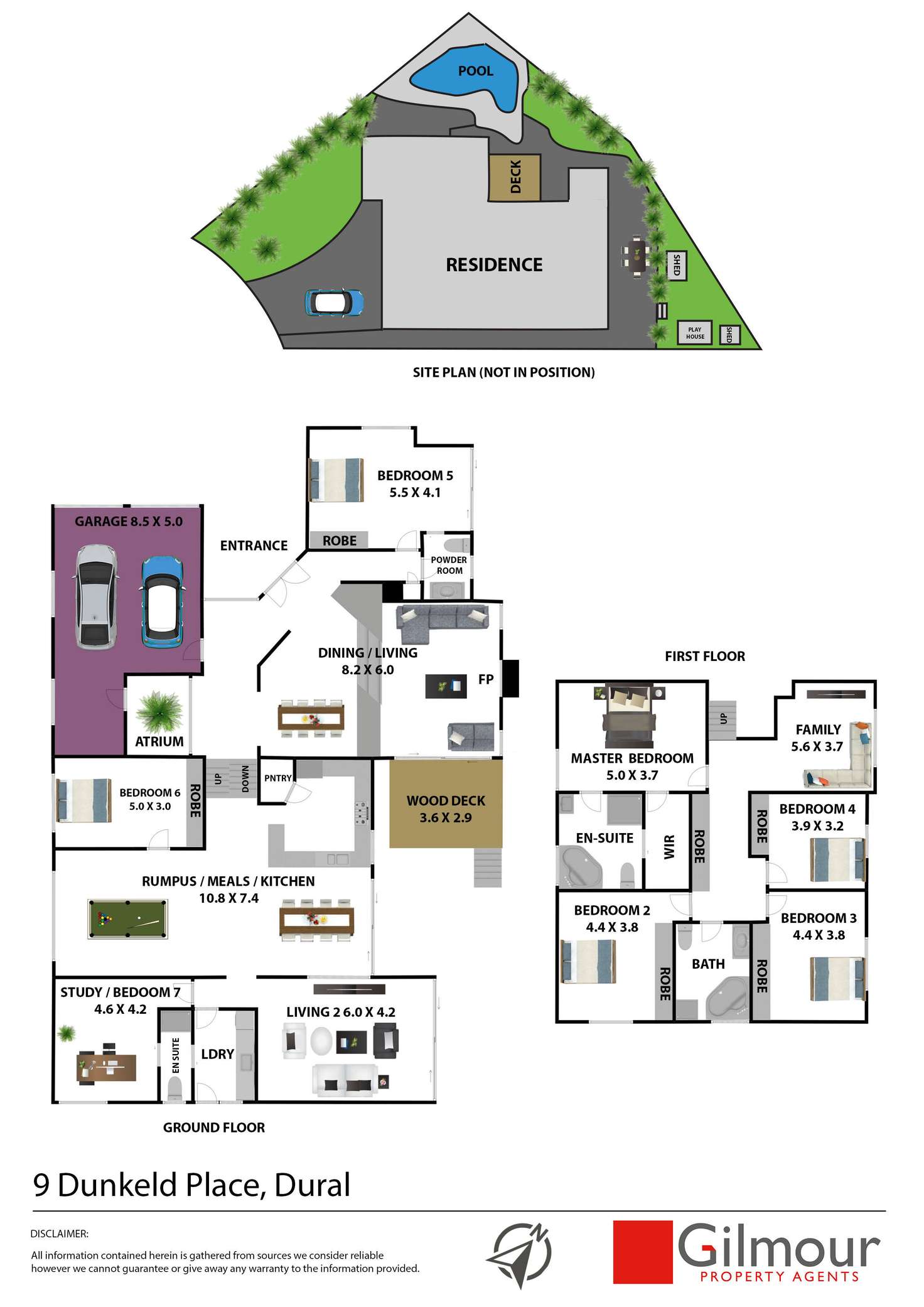 Floorplan of Homely house listing, 9 Dunkeld Place, Dural NSW 2158