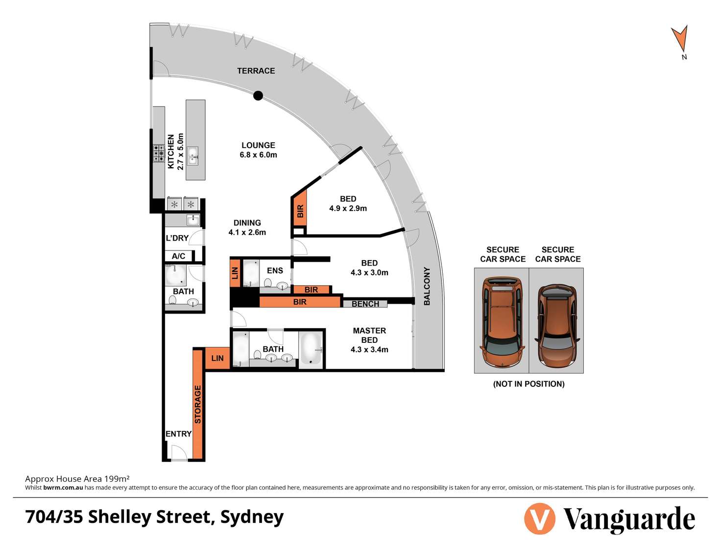 Floorplan of Homely apartment listing, 704/35 Shelley Street, Sydney NSW 2000