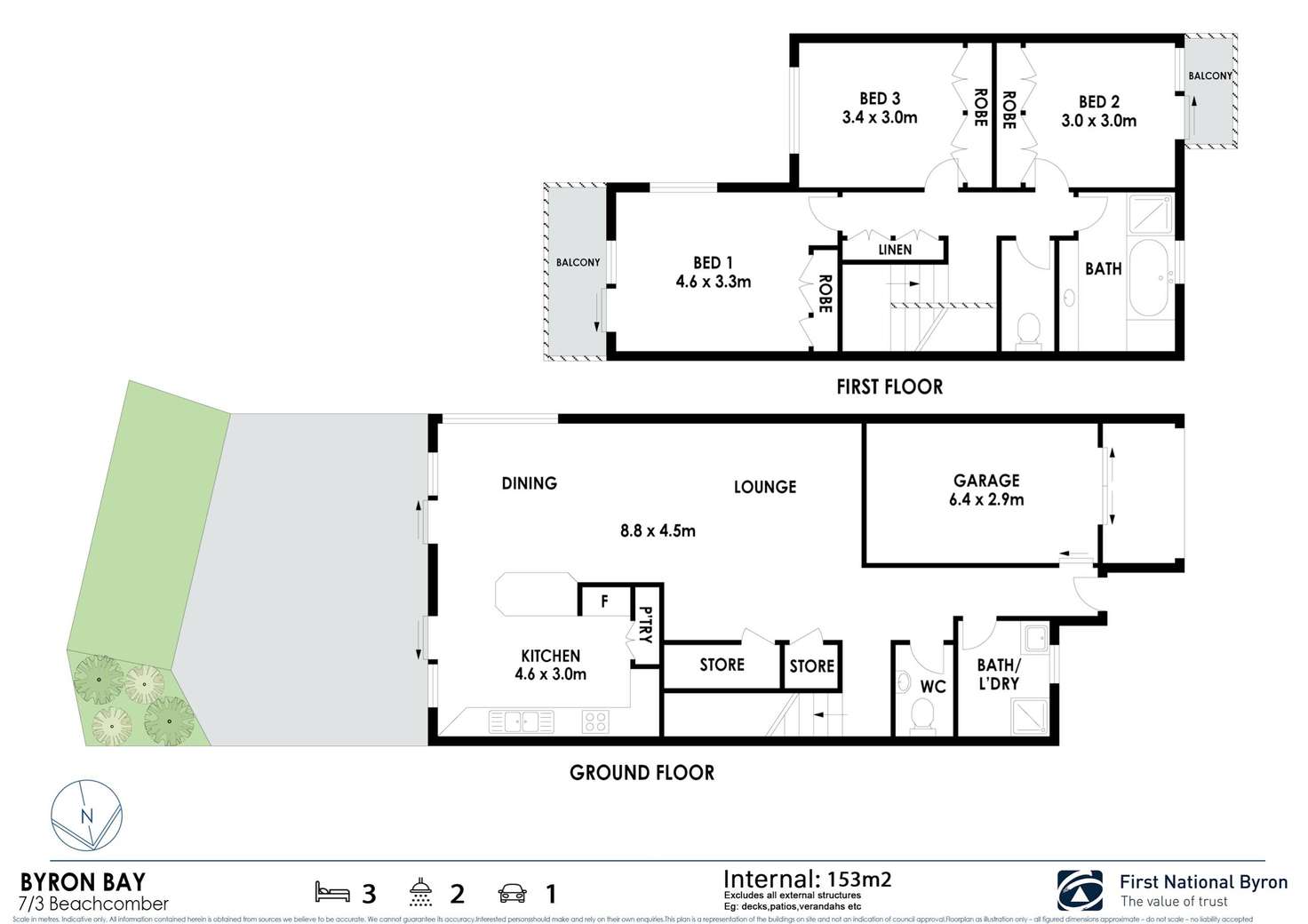 Floorplan of Homely townhouse listing, 7/3 Beachcomber Drive, Byron Bay NSW 2481