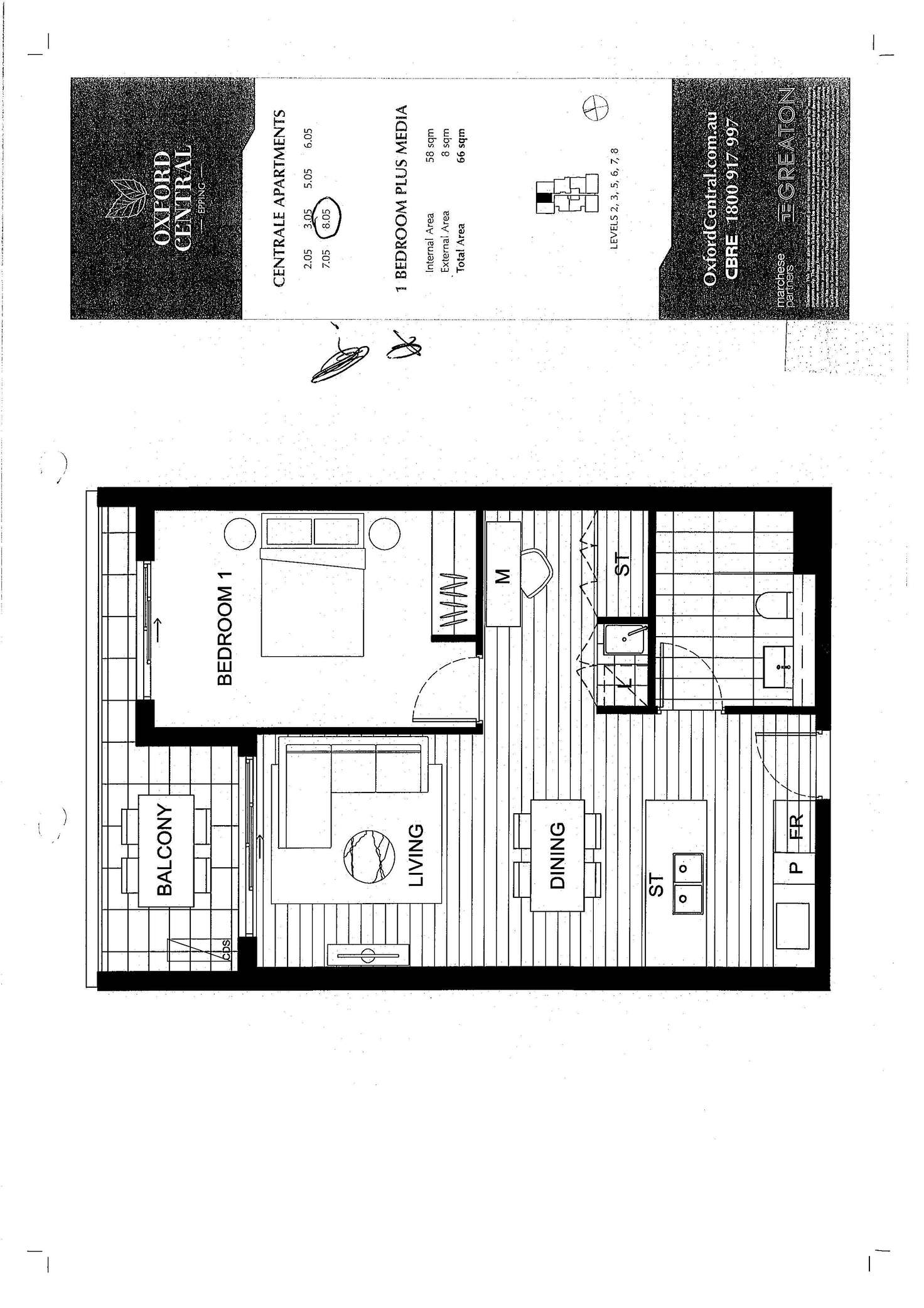 Floorplan of Homely unit listing, 704/36 Oxford Street, Epping NSW 2121