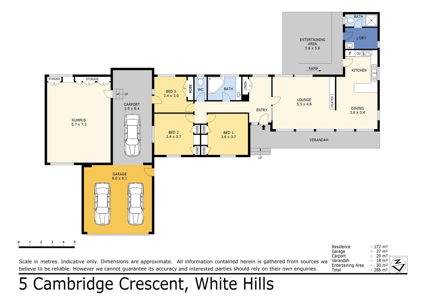 Floorplan of Homely house listing, 5 Cambridge Crescent, White Hills VIC 3550