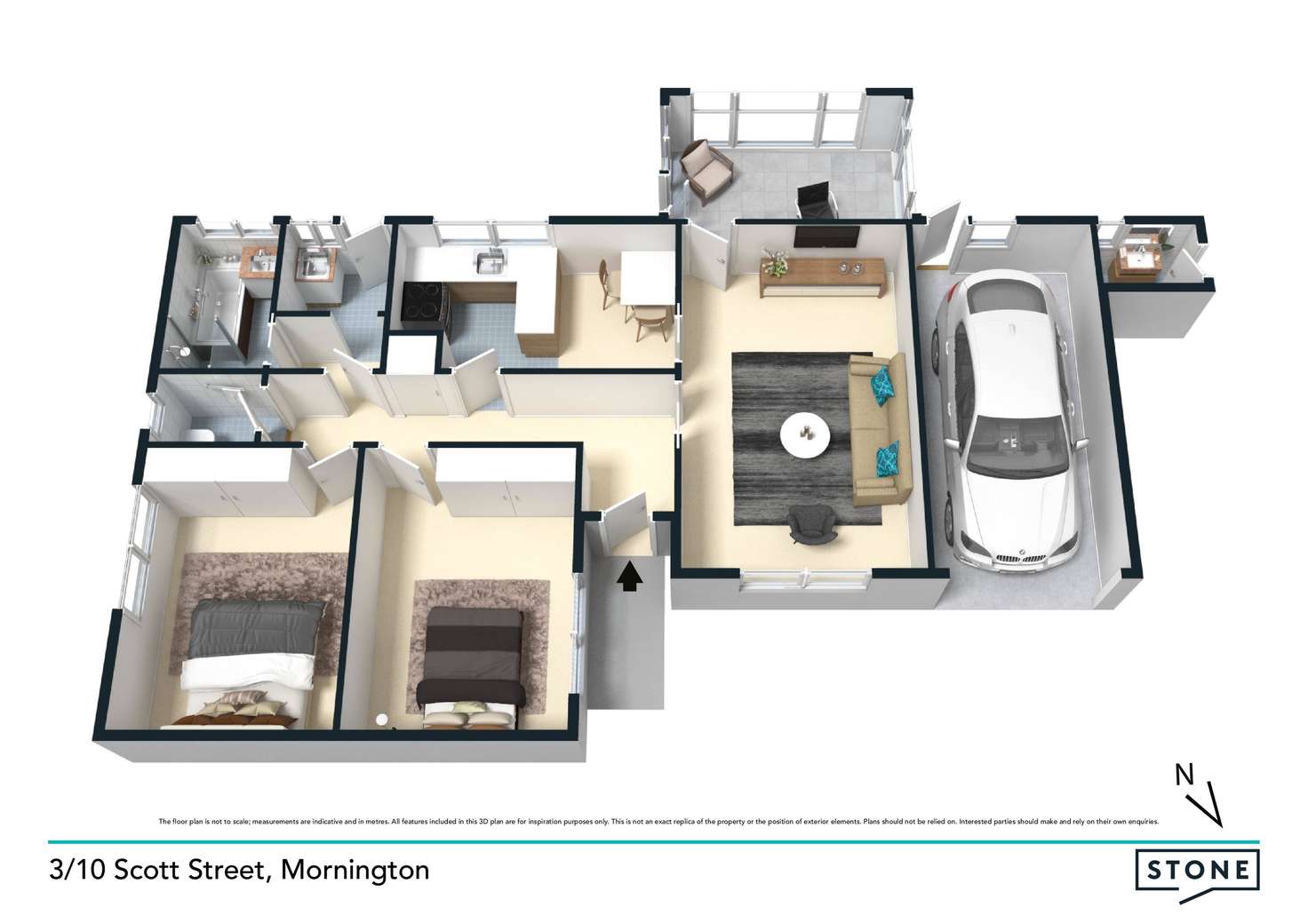 Floorplan of Homely unit listing, 3/10 Scott Street, Mornington VIC 3931