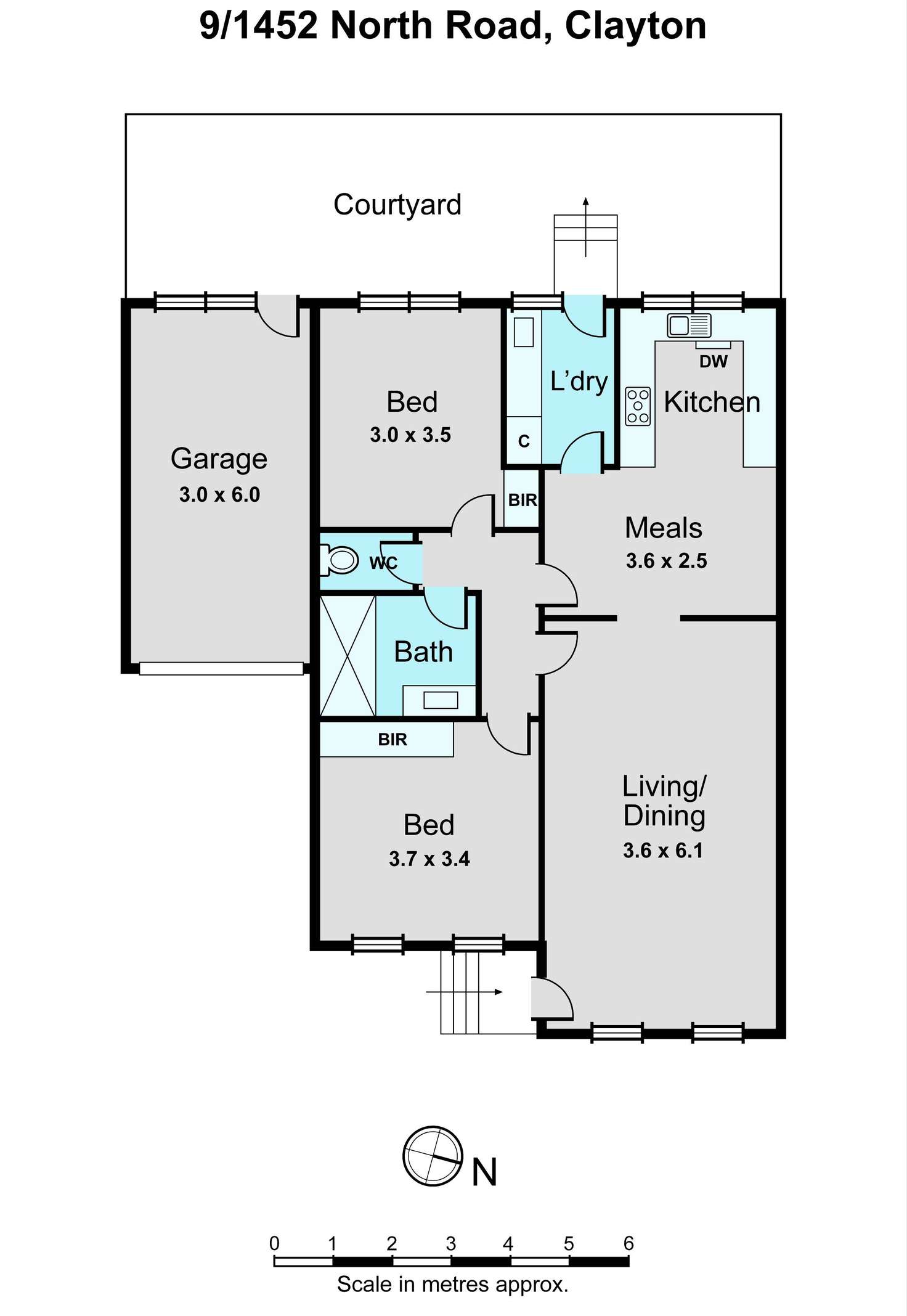 Floorplan of Homely unit listing, 9/1452-1454 North Road, Clayton VIC 3168