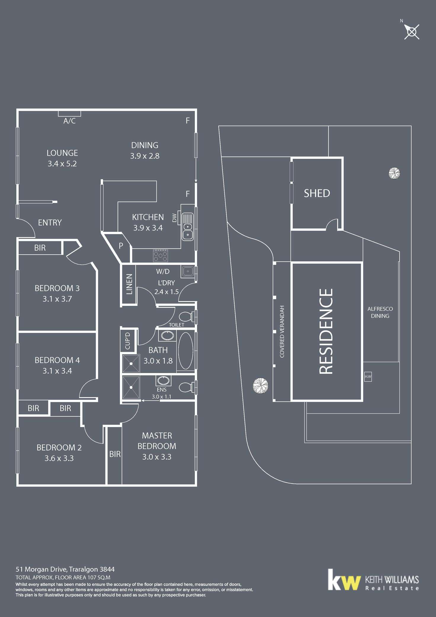 Floorplan of Homely house listing, 51 Morgan Drive, Traralgon VIC 3844