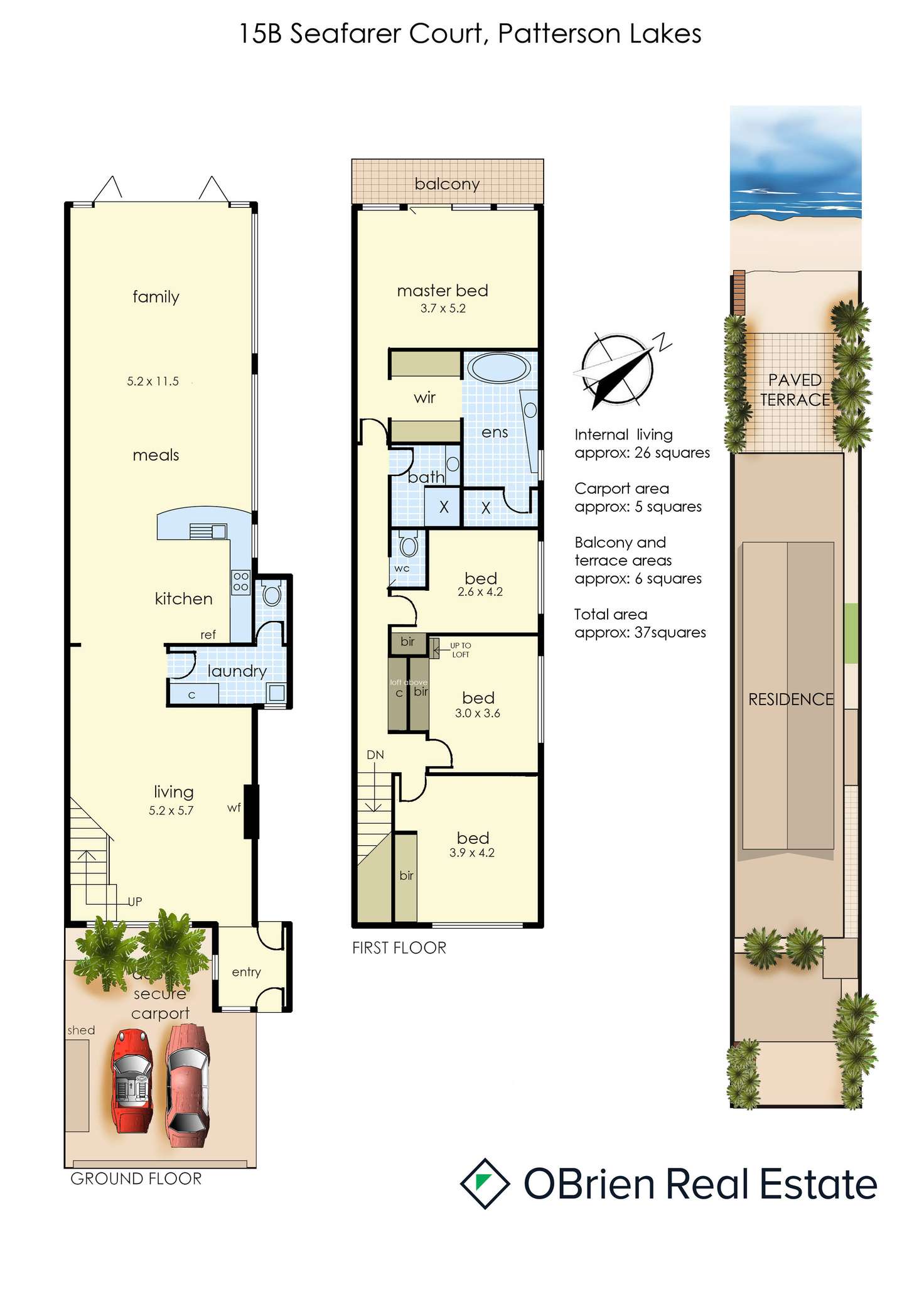 Floorplan of Homely house listing, 15B Seafarer Court, Patterson Lakes VIC 3197