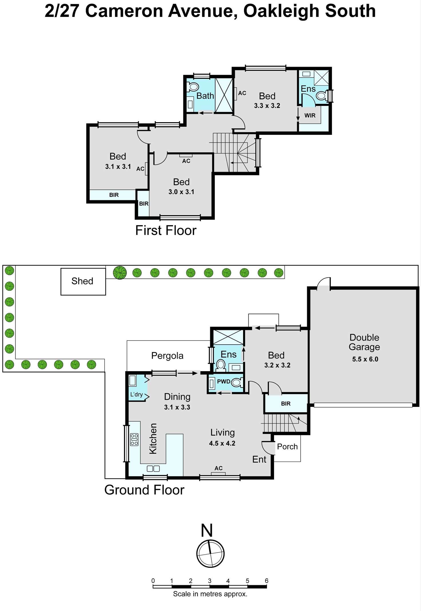 Floorplan of Homely townhouse listing, 2/27 Cameron Avenue, Oakleigh South VIC 3167