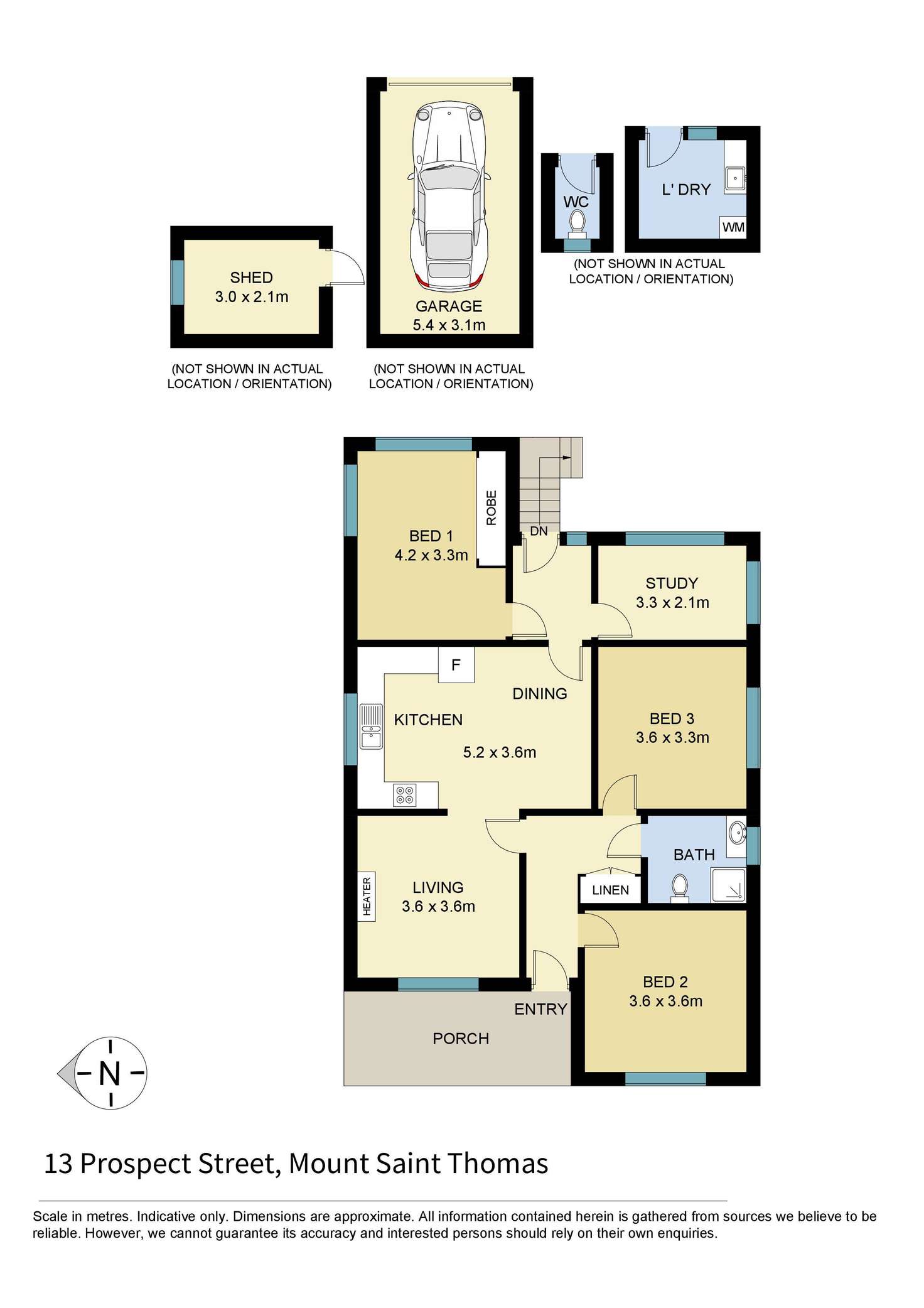 Floorplan of Homely house listing, 13 Prospect Street, Mount Saint Thomas NSW 2500