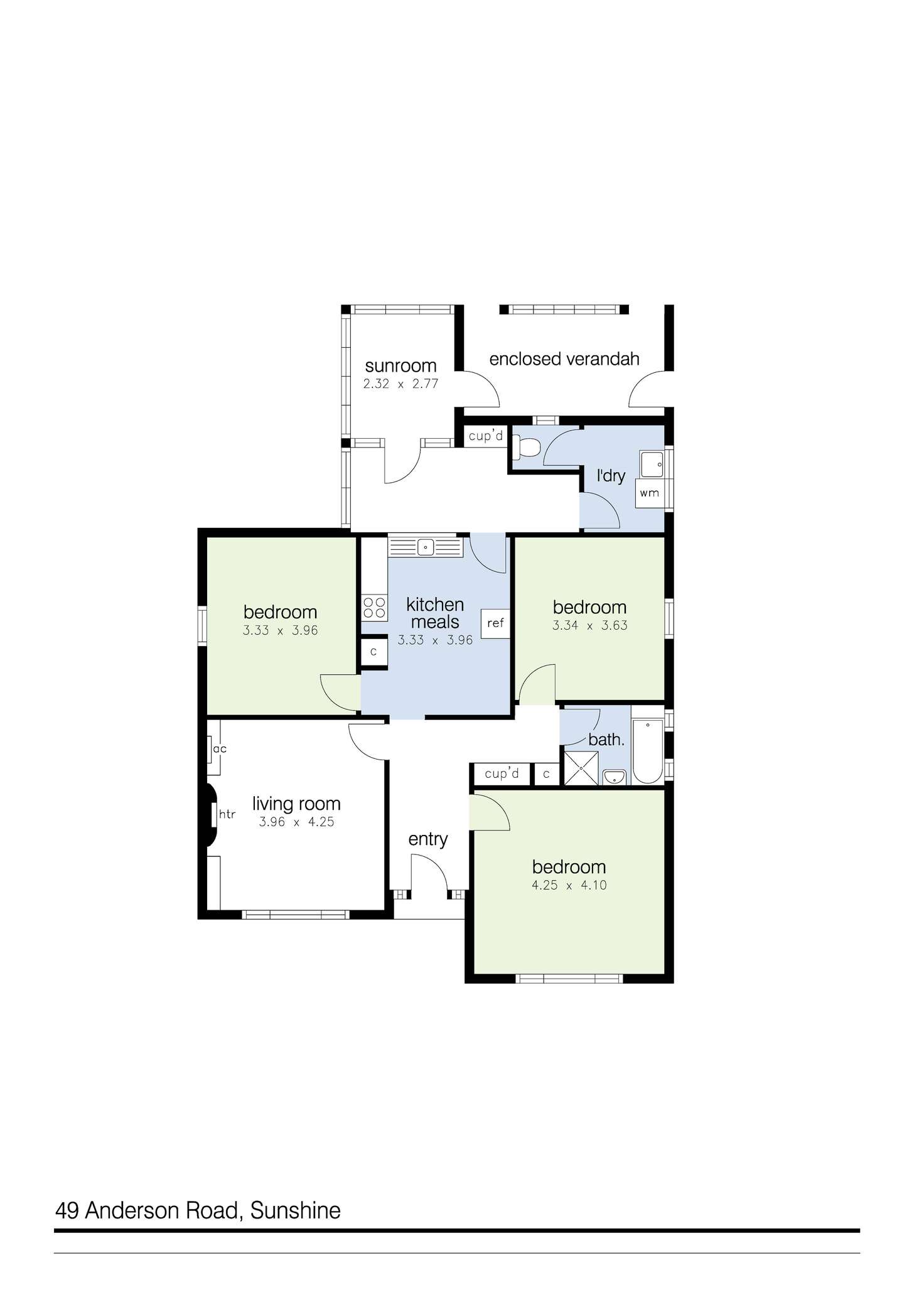 Floorplan of Homely house listing, 49 Anderson Road, Sunshine VIC 3020