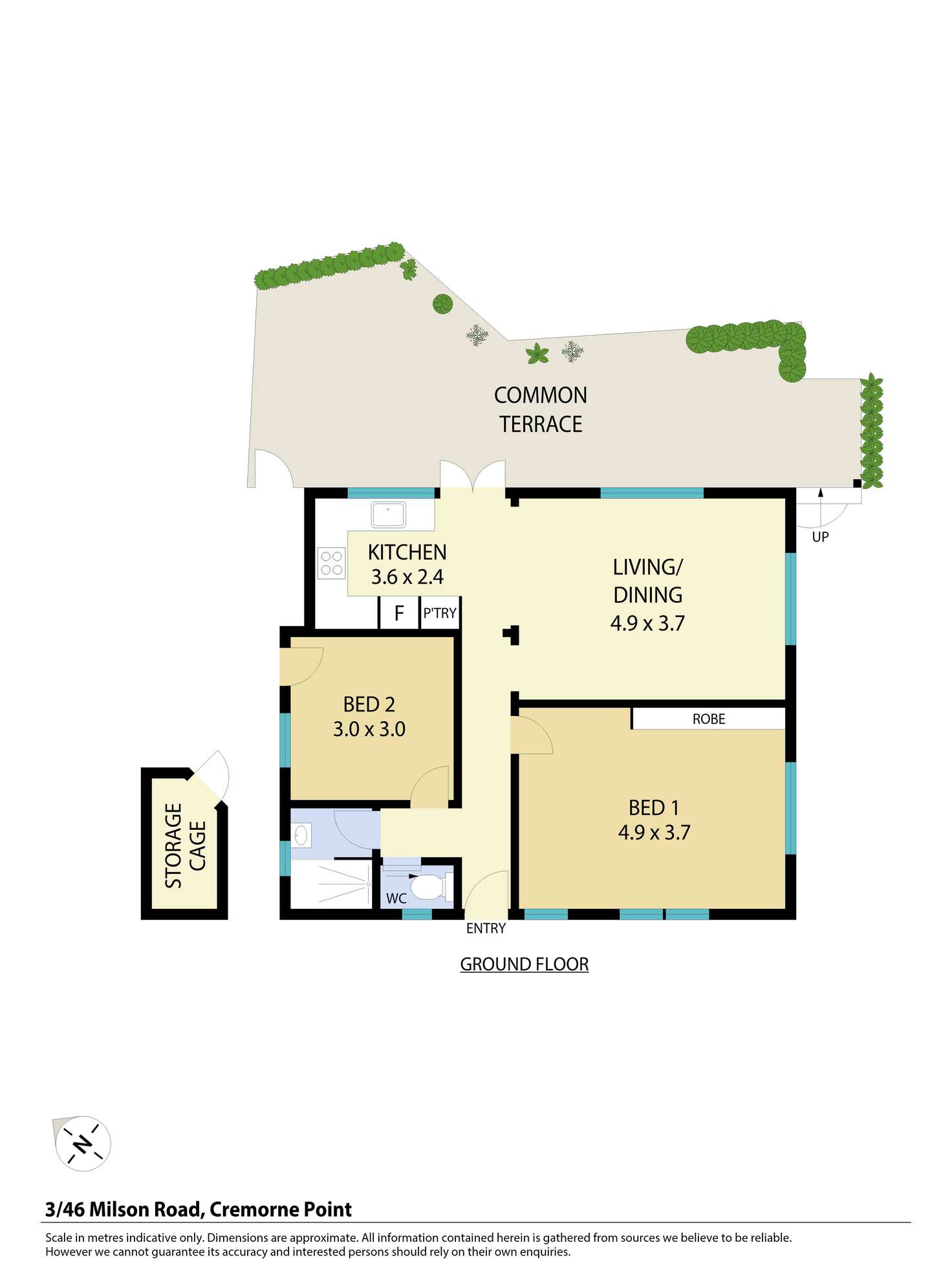 Floorplan of Homely apartment listing, 3/46 Milson Road, Cremorne Point NSW 2090