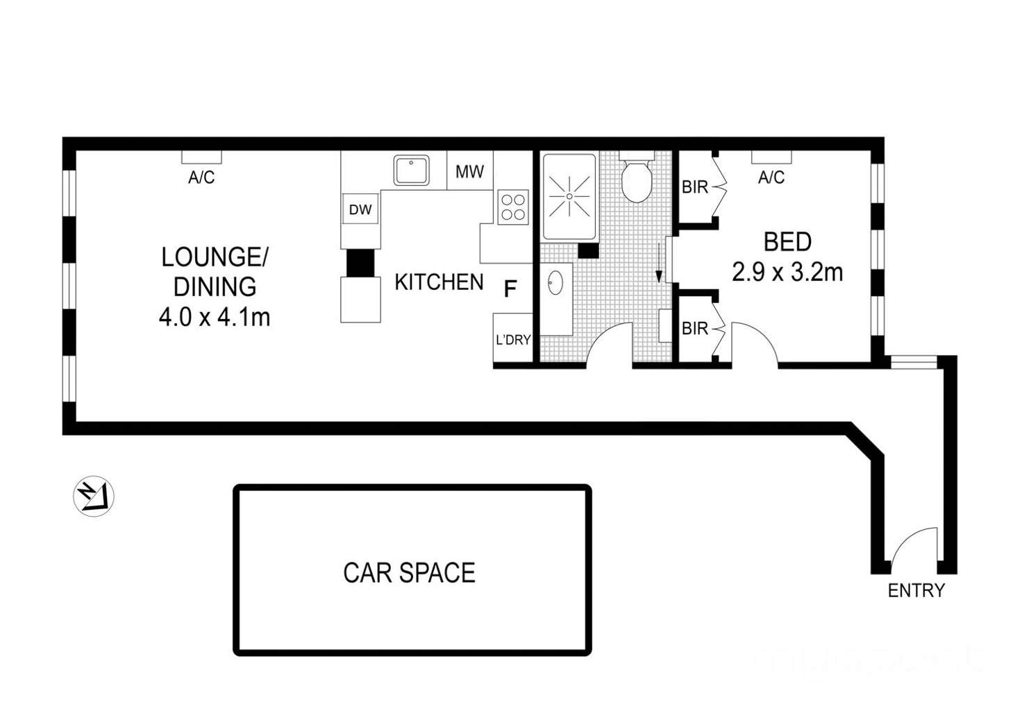 Floorplan of Homely apartment listing, 108/68 Latrobe Street, Melbourne VIC 3000