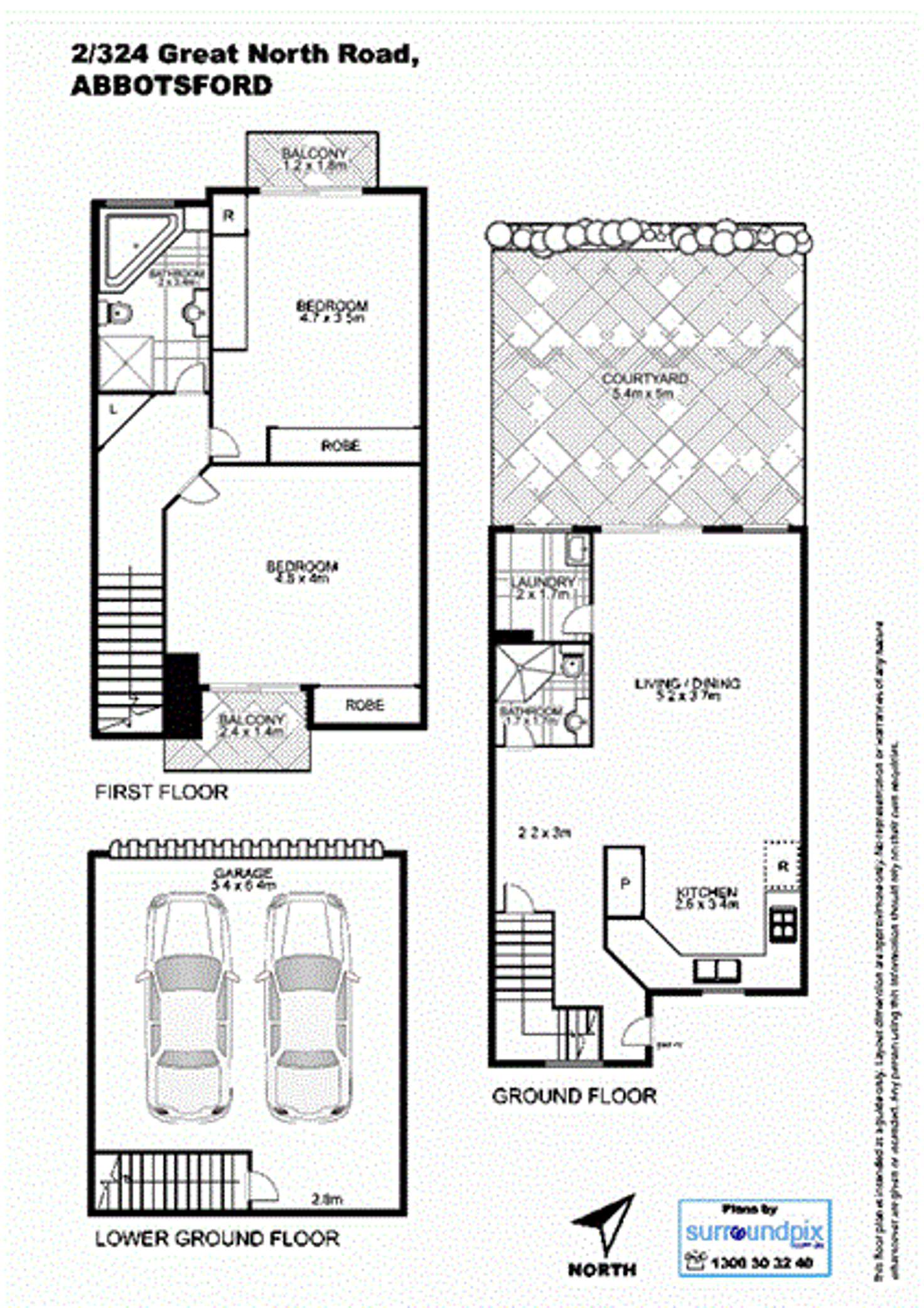 Floorplan of Homely house listing, 2/324 Great North Road, Abbotsford NSW 2046
