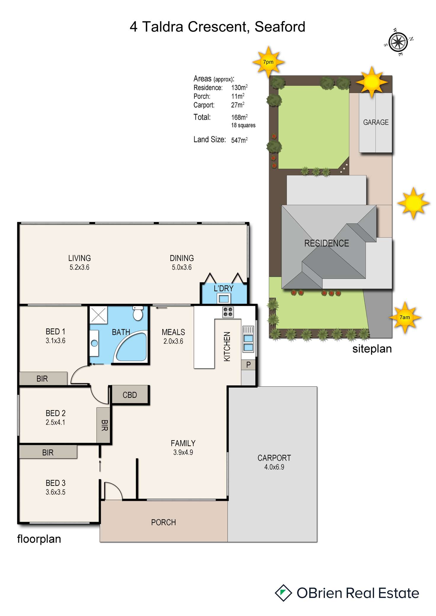 Floorplan of Homely house listing, 4 Taldra Crescent, Seaford VIC 3198