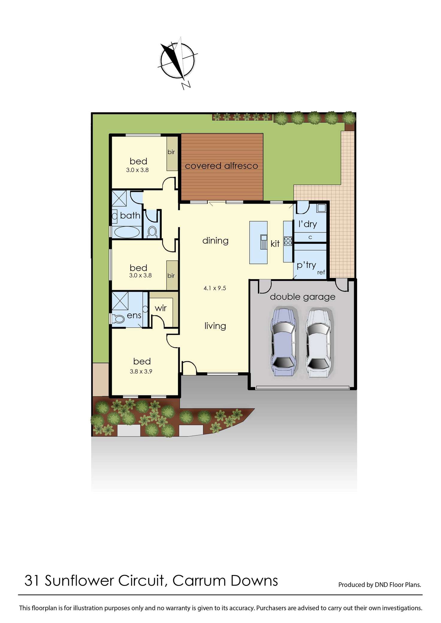 Floorplan of Homely unit listing, 31 Sunflower Circuit, Carrum Downs VIC 3201