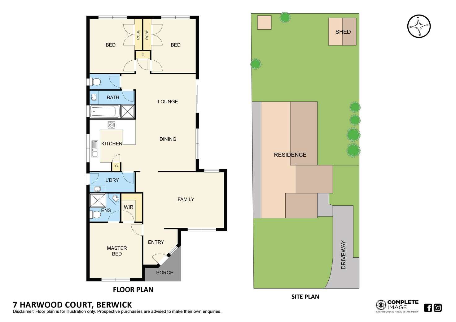 Floorplan of Homely house listing, 7 Harwood Court, Berwick VIC 3806