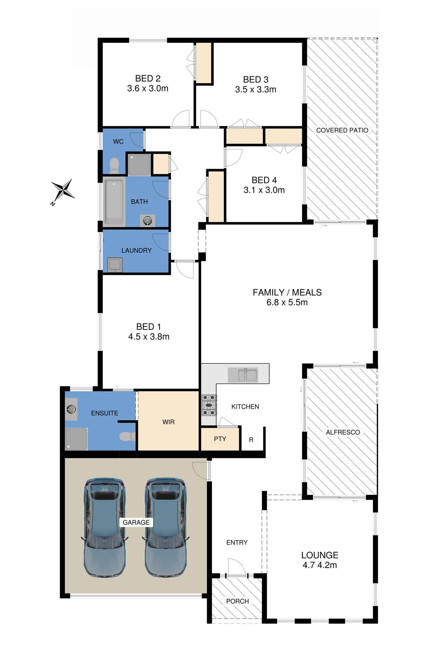Floorplan of Homely house listing, 55 Kinglake Drive, Manor Lakes VIC 3024