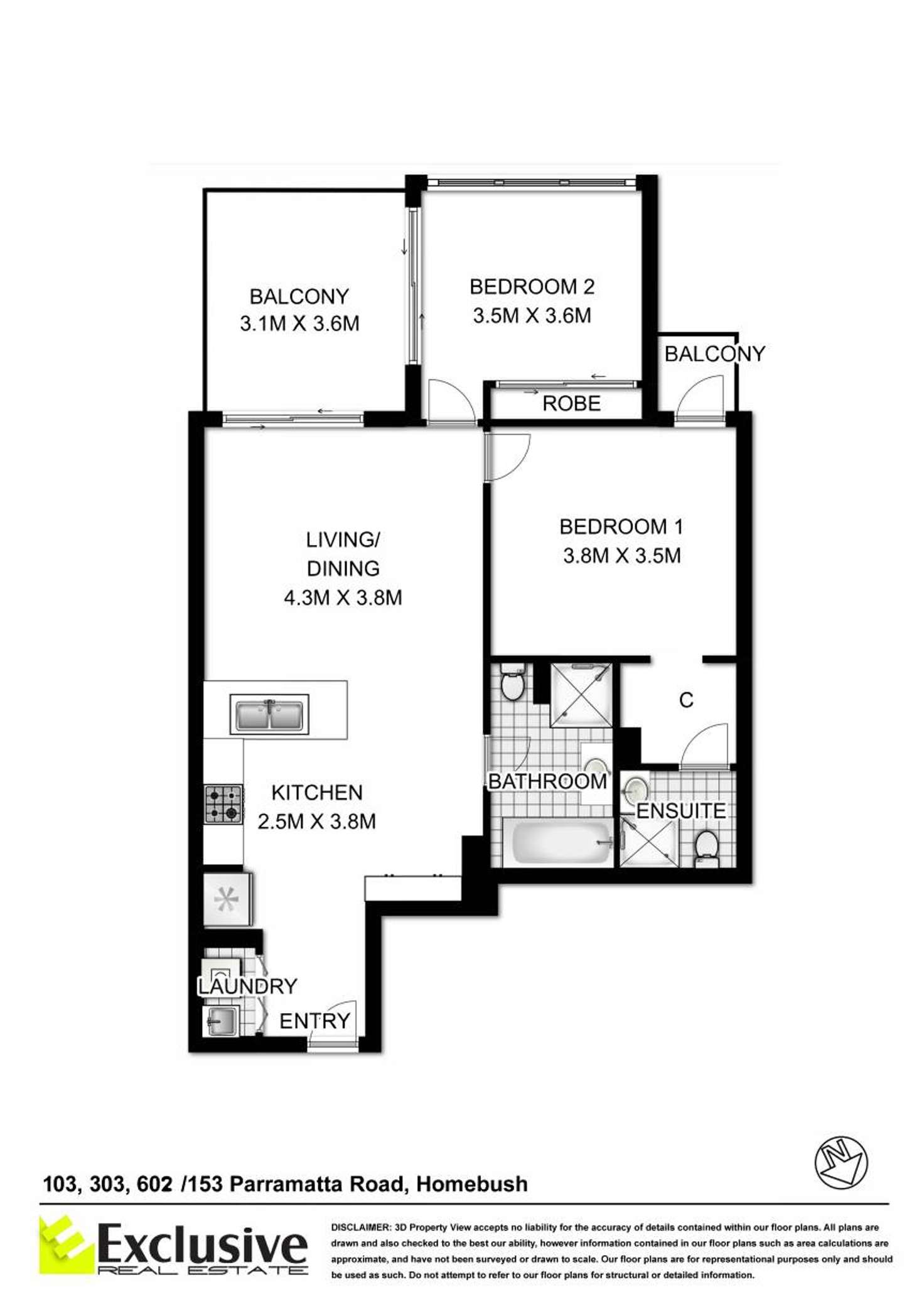 Floorplan of Homely apartment listing, 153 Parramatta Road, Homebush NSW 2140