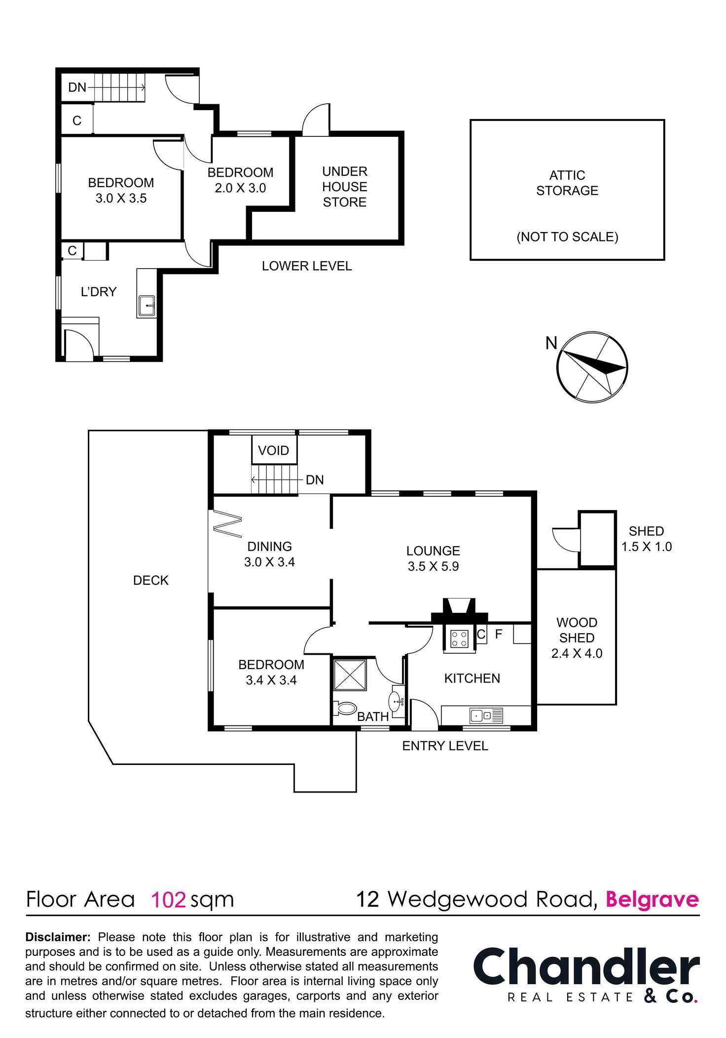 Floorplan of Homely house listing, 12 Wedgewood Avenue, Belgrave VIC 3160