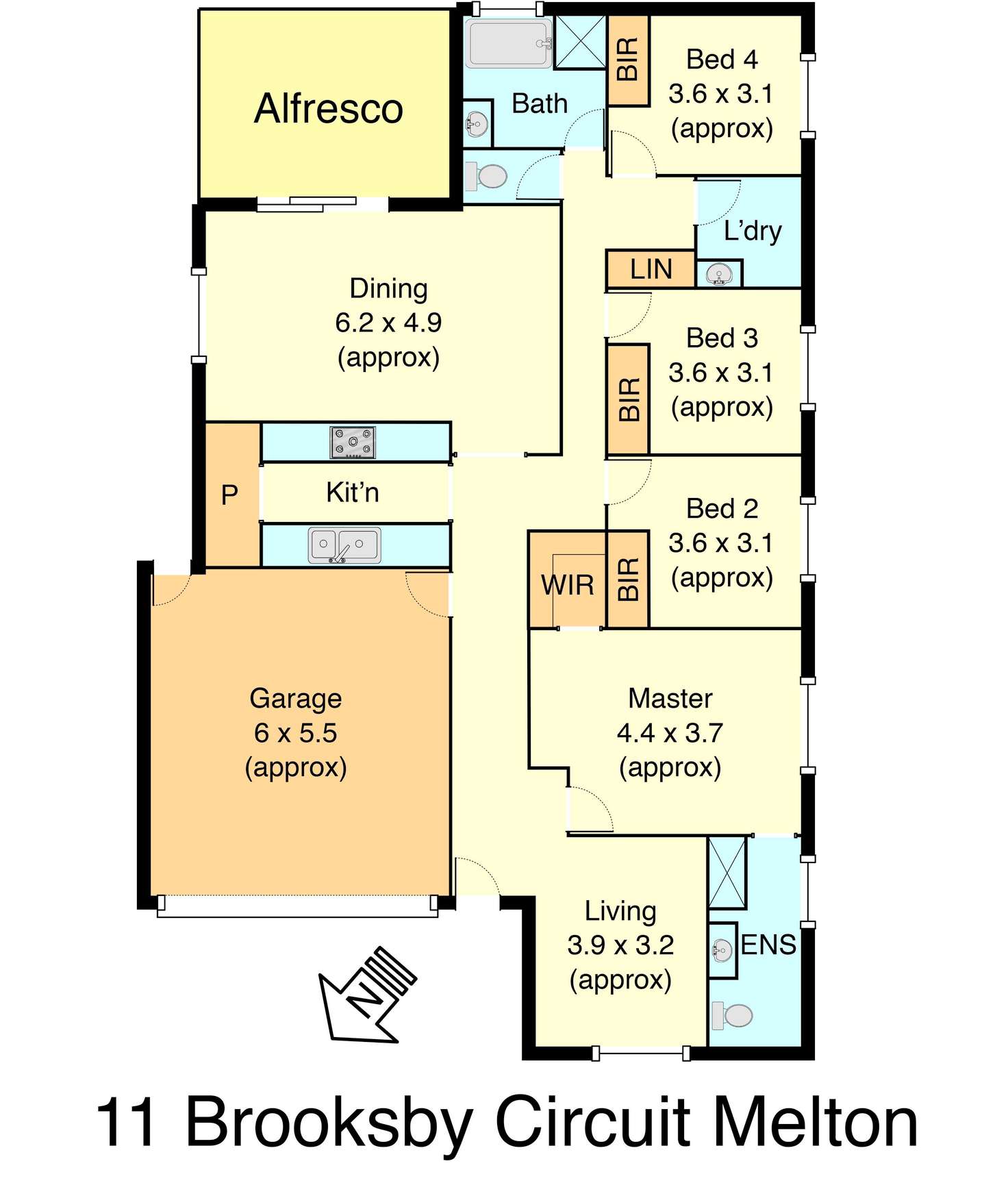 Floorplan of Homely house listing, 11 Brooksby Circuit, Harkness VIC 3337