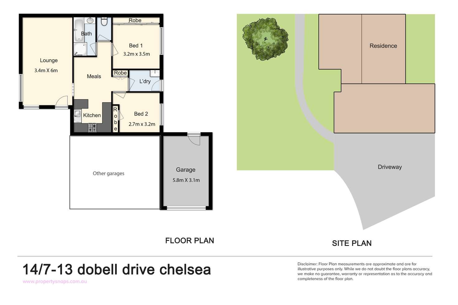 Floorplan of Homely unit listing, 14/7-13 Dobell Drive, Chelsea VIC 3196