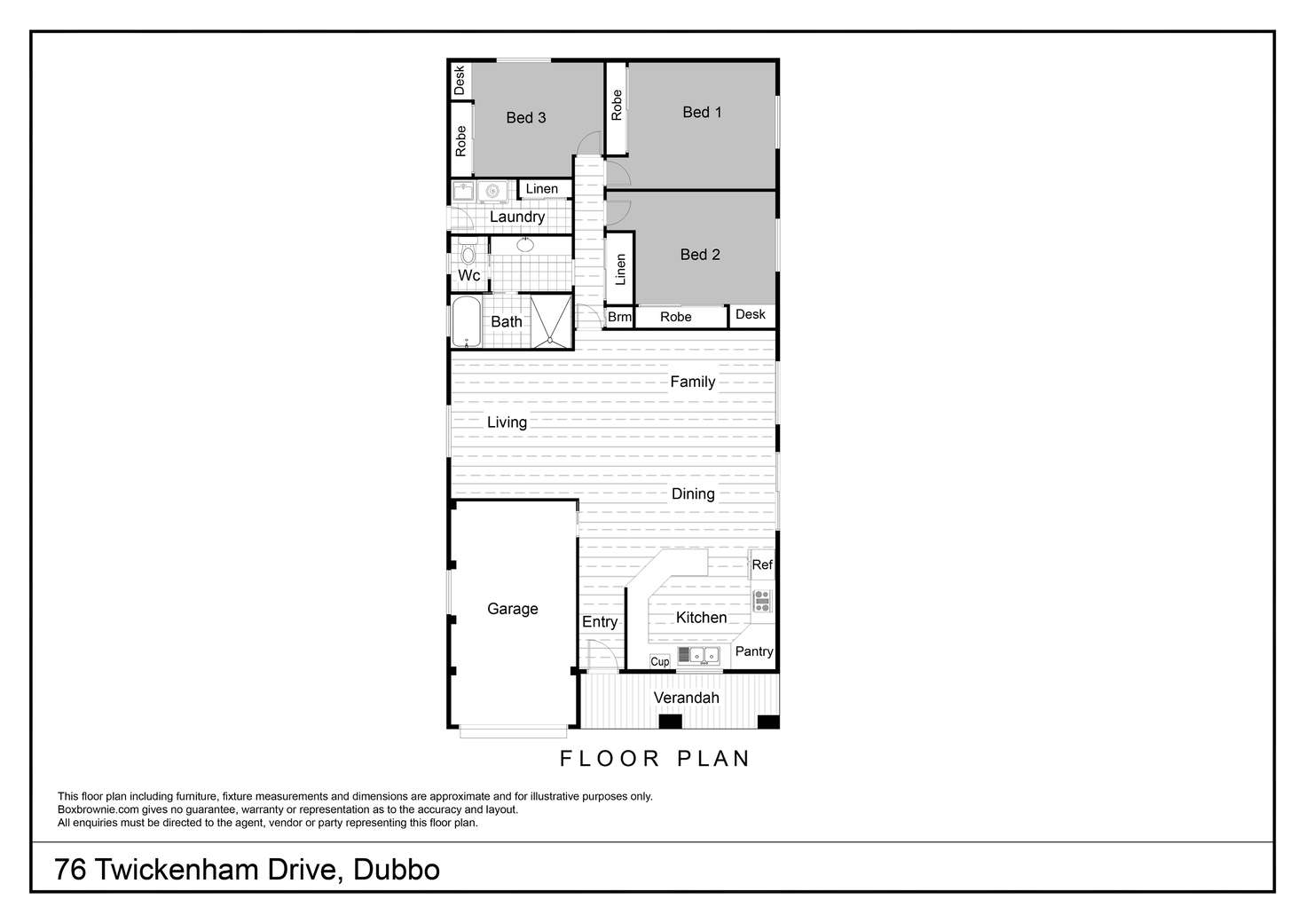 Floorplan of Homely house listing, 76 Twickenham Drive, Dubbo NSW 2830