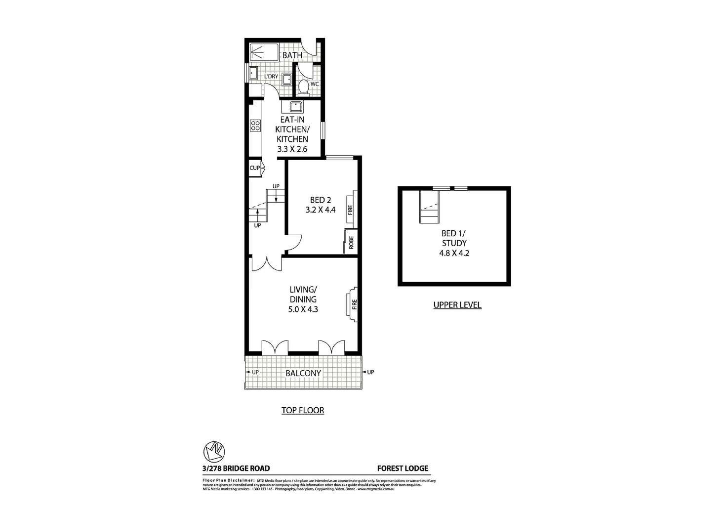 Floorplan of Homely apartment listing, 3/278 Bridge Road, Forest Lodge NSW 2037