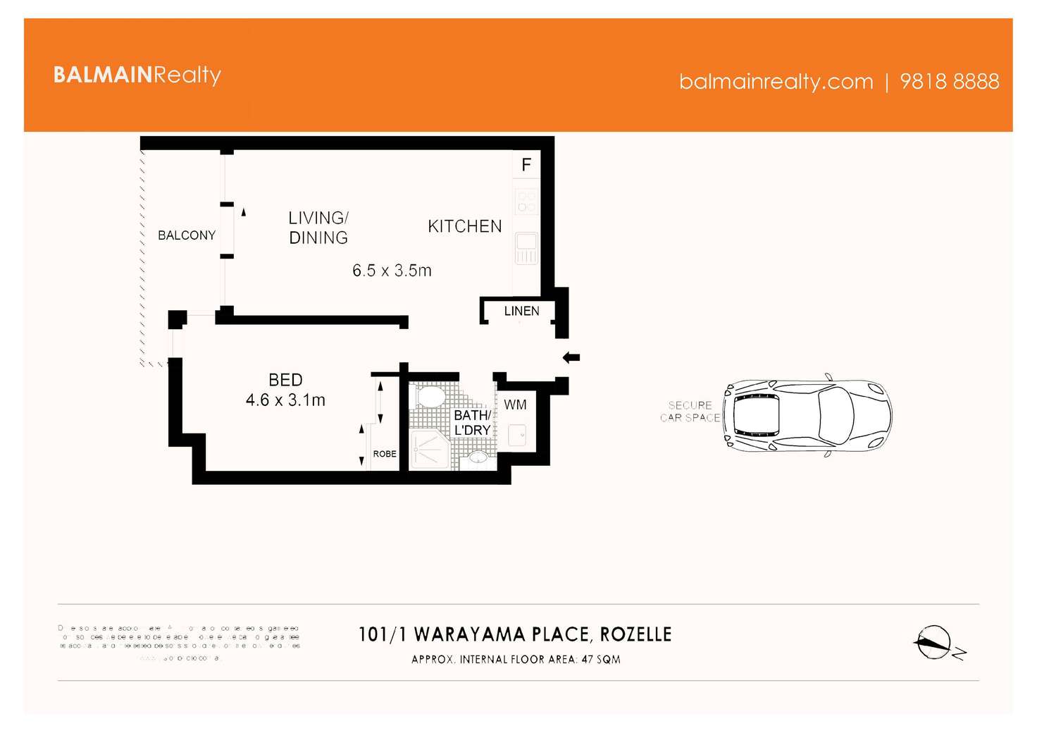 Floorplan of Homely apartment listing, Level 1/1 Warayama Place, Rozelle NSW 2039