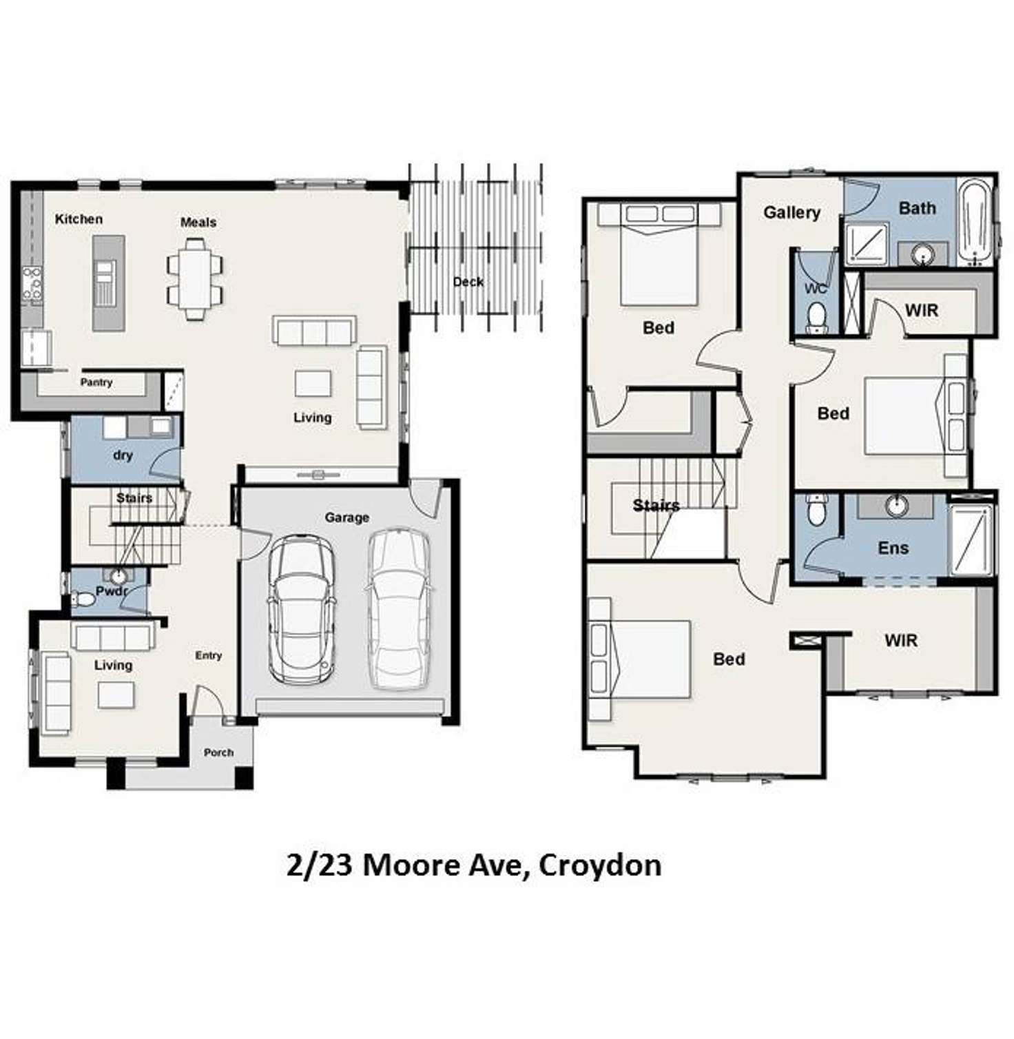 Floorplan of Homely townhouse listing, 2/23 Moore Avenue, Croydon VIC 3136