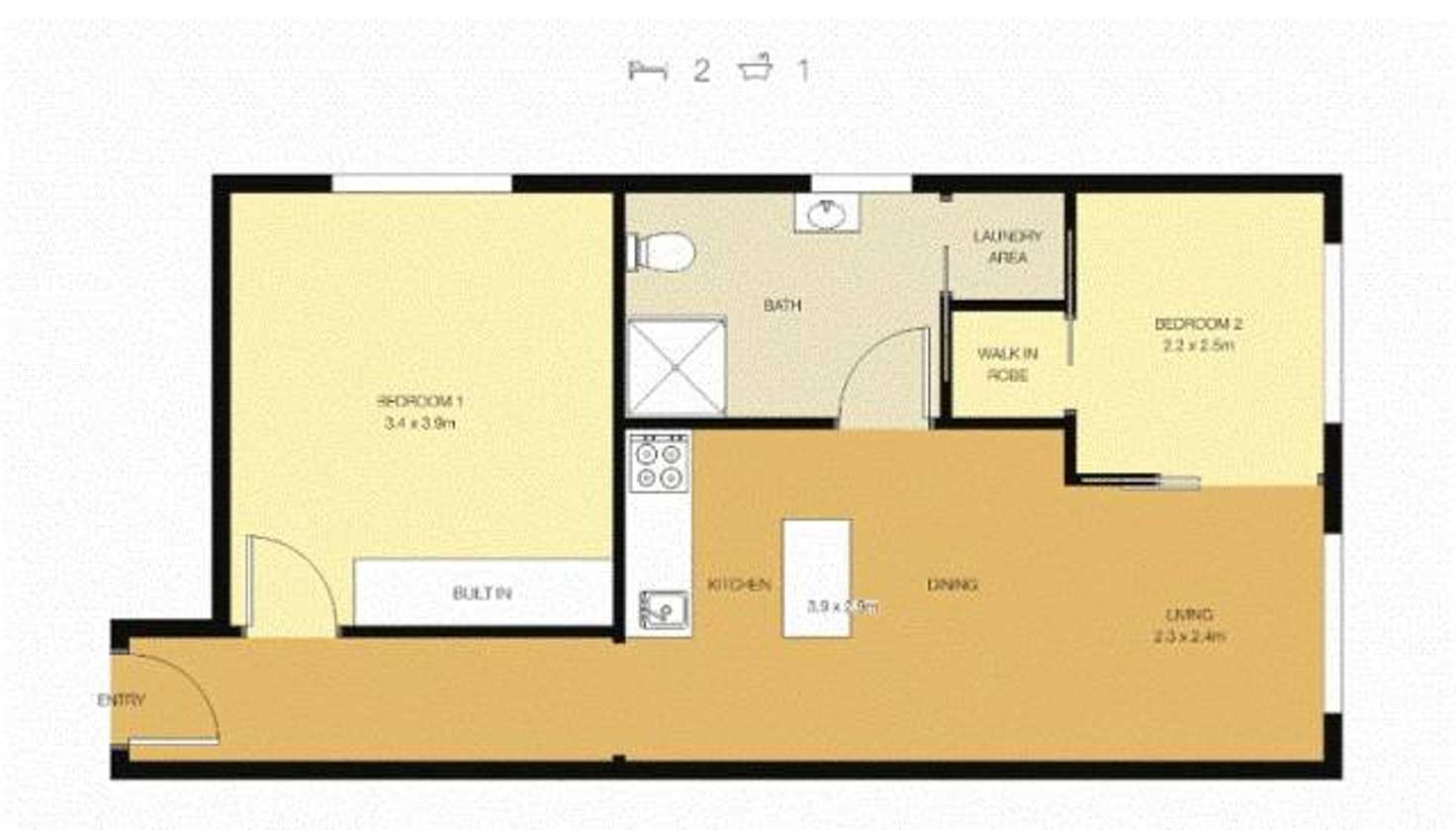 Floorplan of Homely apartment listing, 4 Clapton Place, Darlinghurst NSW 2010