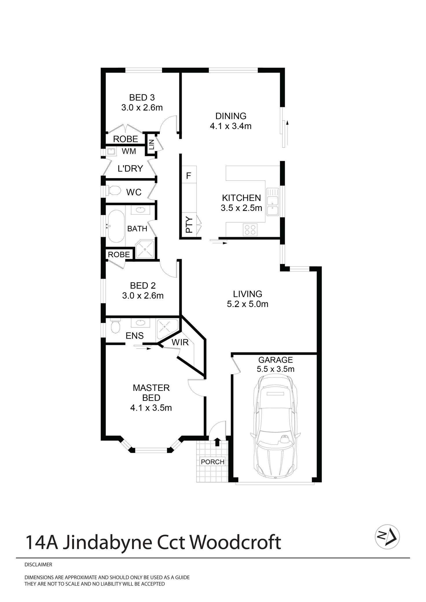 Floorplan of Homely house listing, 14a Jindabyne Circuit, Woodcroft NSW 2767