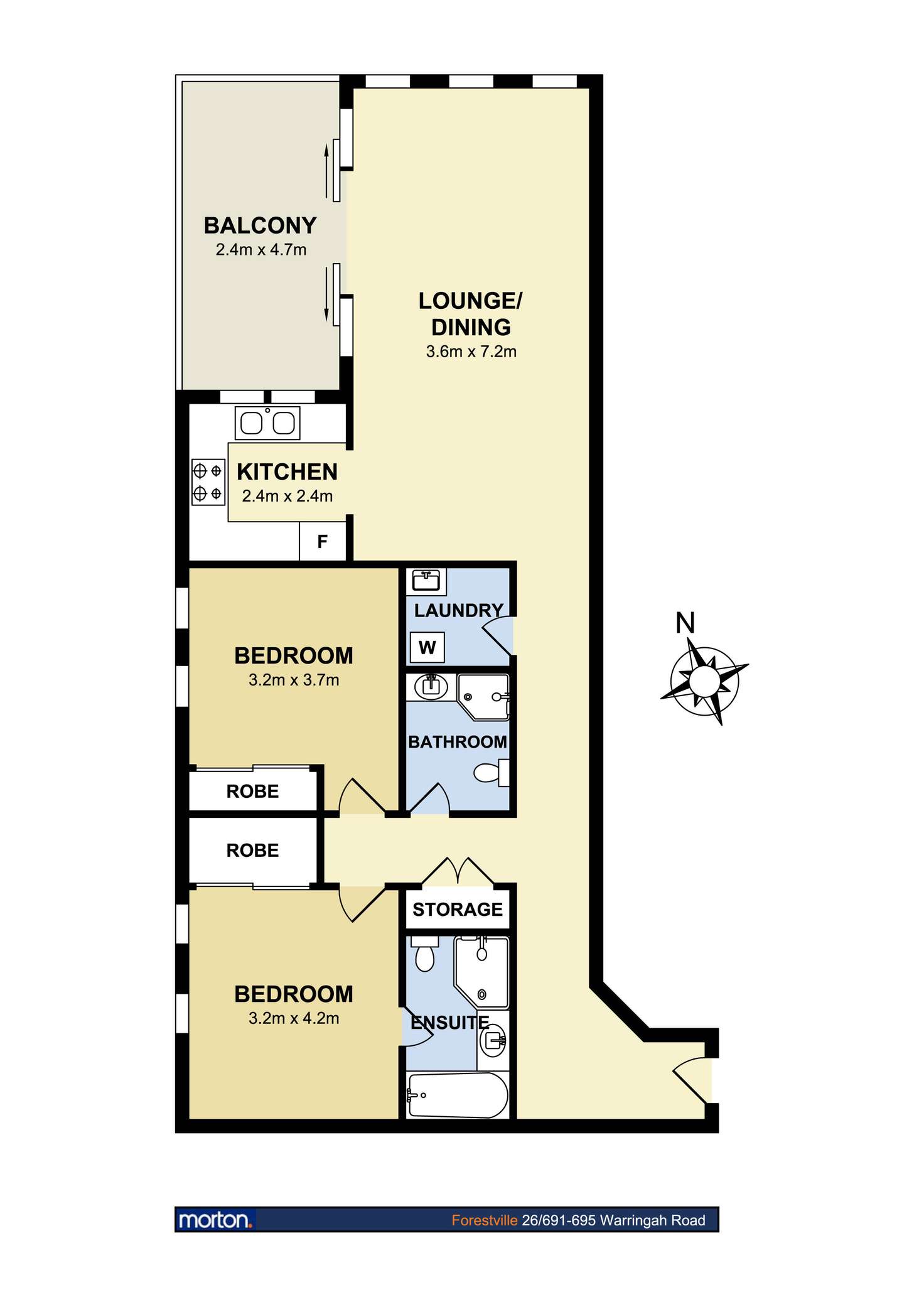 Floorplan of Homely apartment listing, 26/691-695 Warringah Road, Forestville NSW 2087