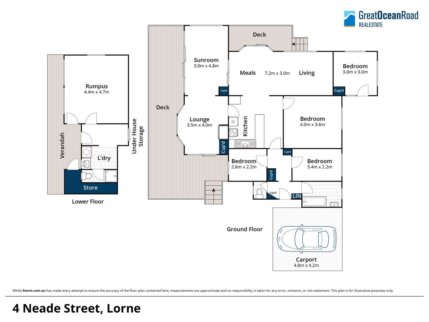Floorplan of Homely house listing, 4 Neade Street, Lorne VIC 3232