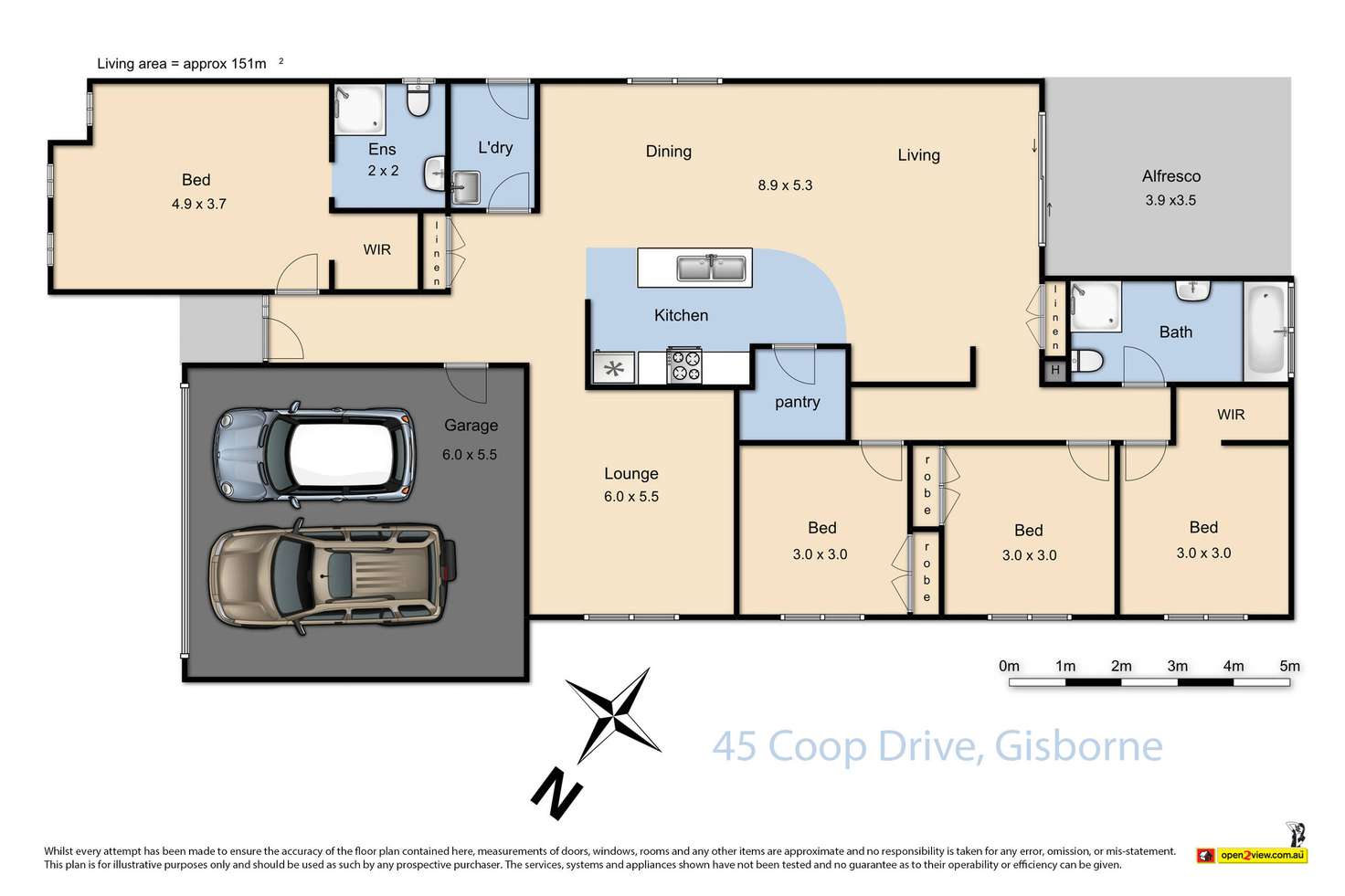 Floorplan of Homely house listing, 45 Coop Drive, Gisborne VIC 3437