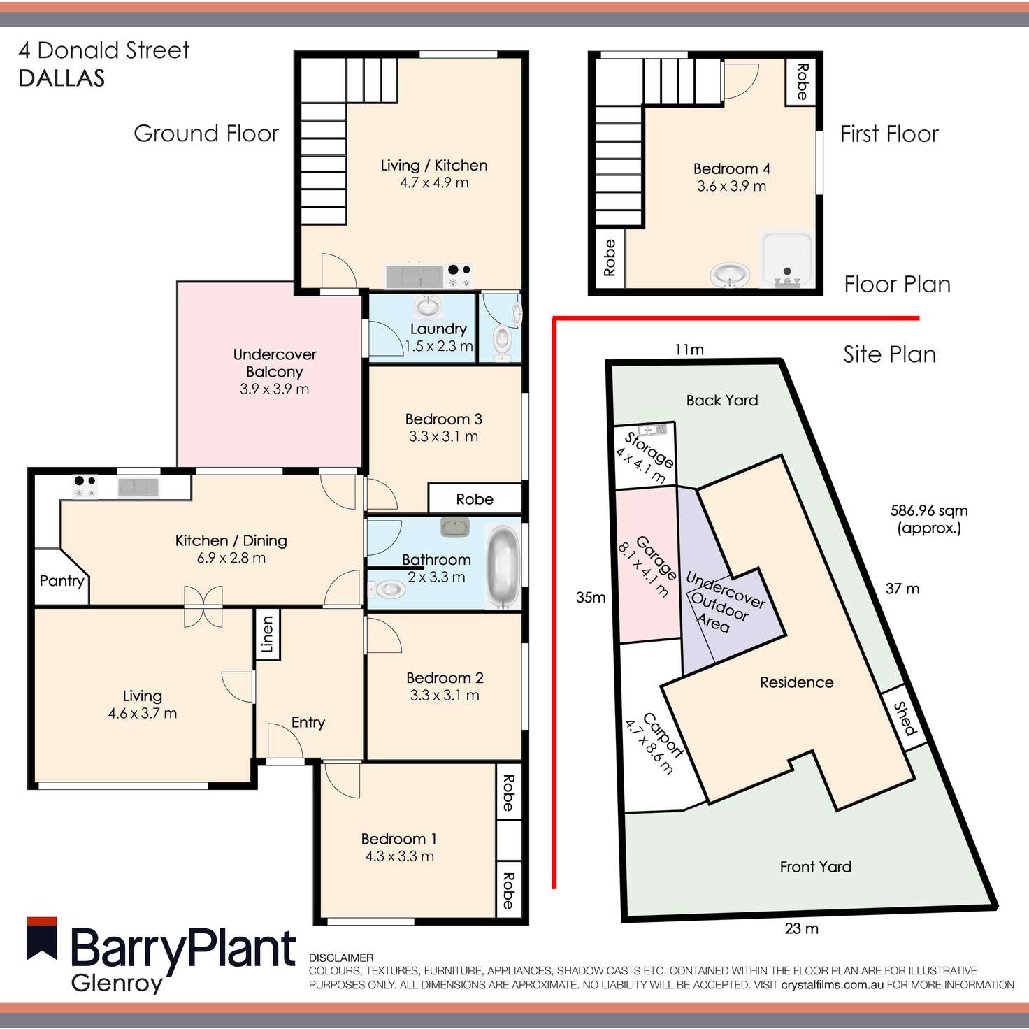 Floorplan of Homely house listing, 4 Donald Street, Dallas VIC 3047