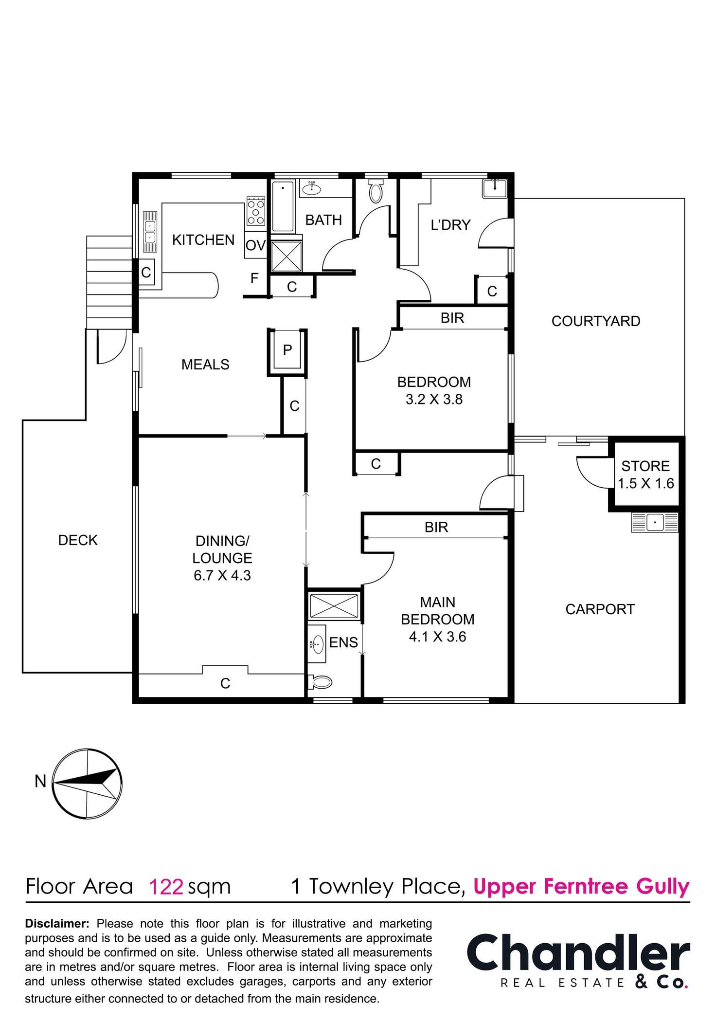 Floorplan of Homely house listing, 1 Townley Place, Upper Ferntree Gully VIC 3156