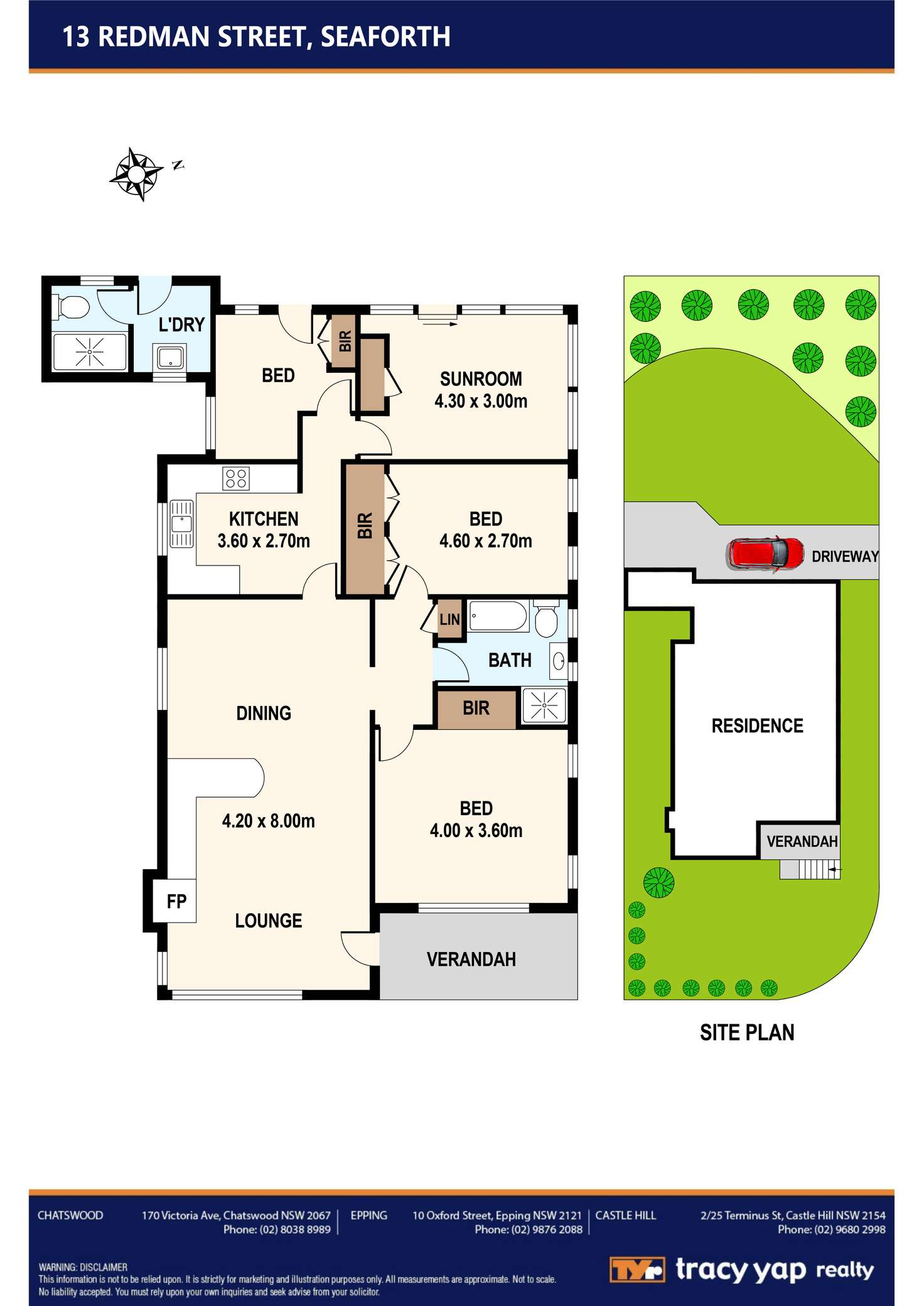 Floorplan of Homely house listing, 13 Redman Street, Seaforth NSW 2092