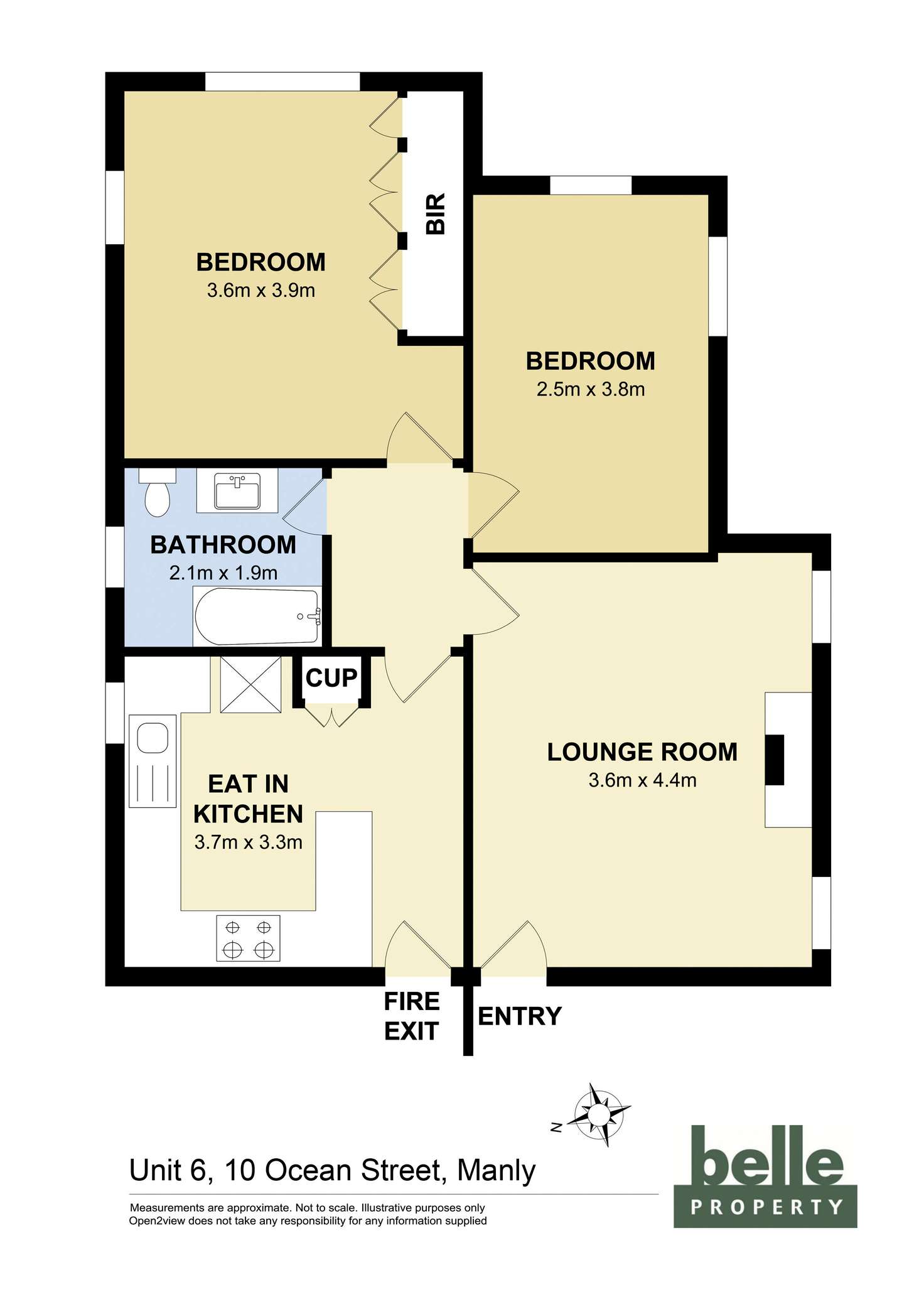 Floorplan of Homely apartment listing, 6/10 Ocean Road, Manly NSW 2095