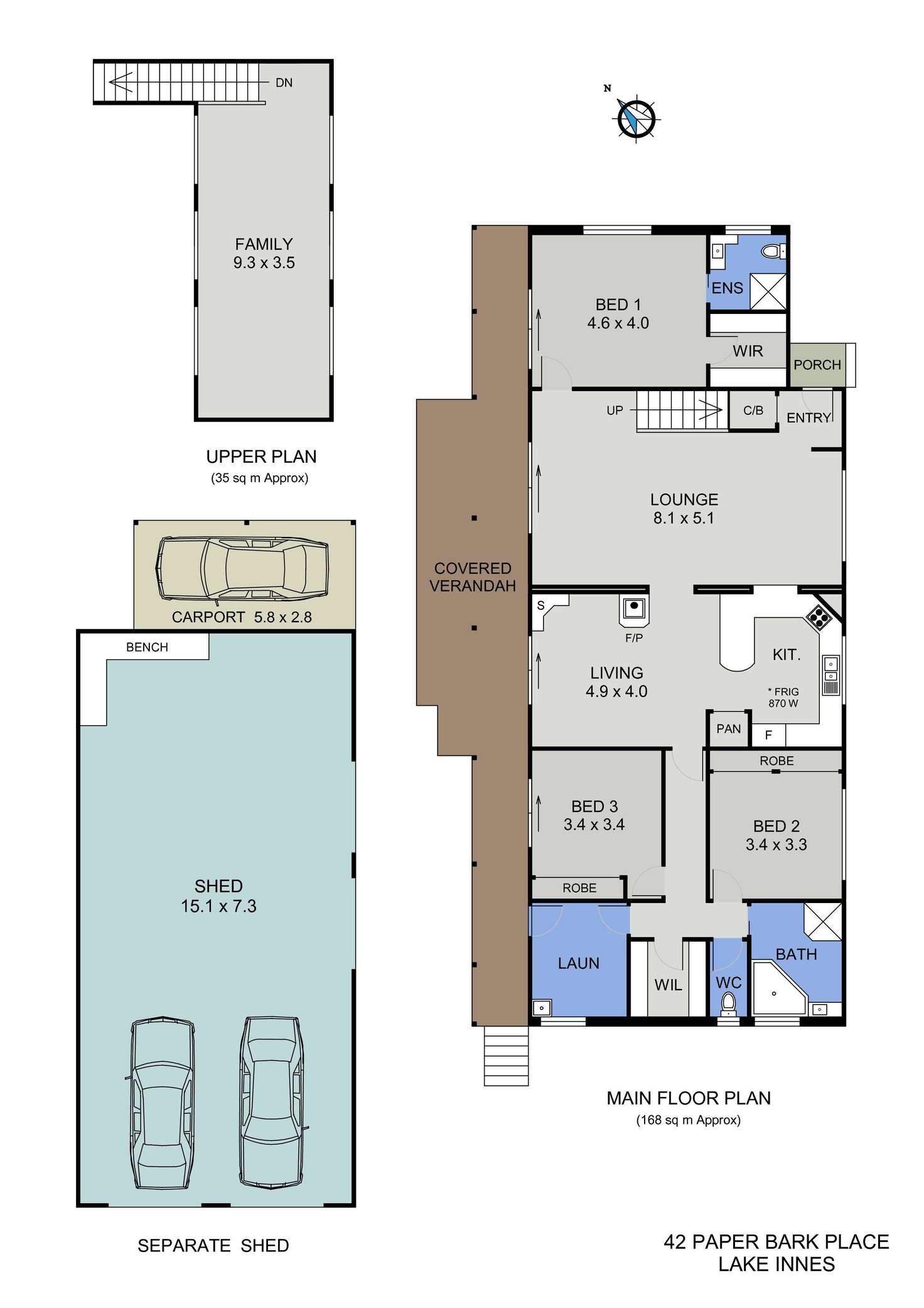 Floorplan of Homely house listing, 42 Paperbark Place, Lake Innes NSW 2446