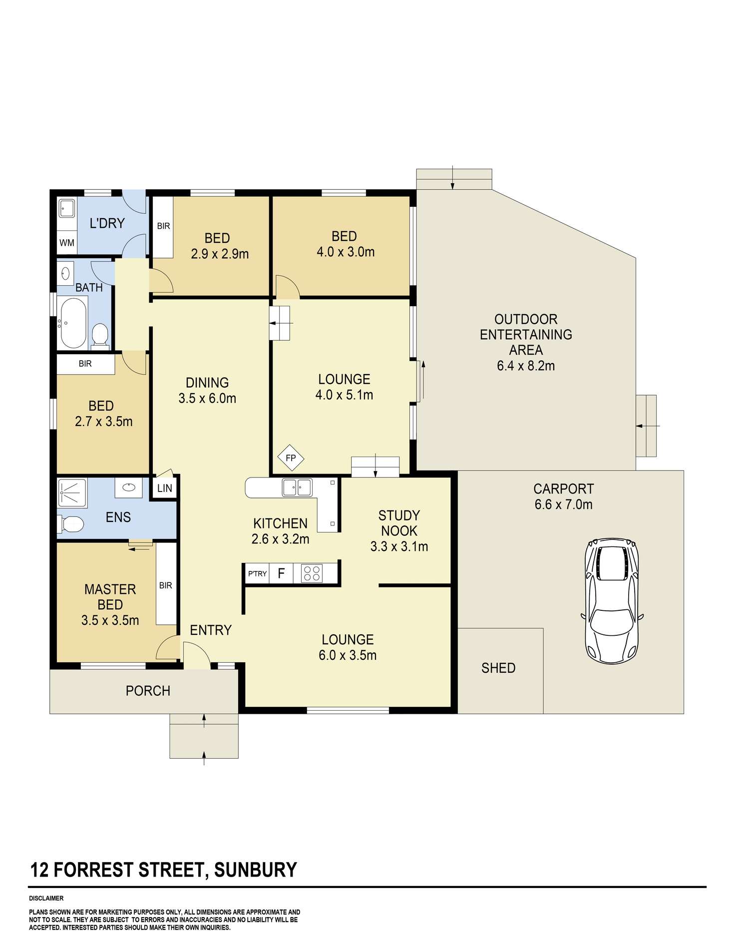 Floorplan of Homely house listing, 12 Forrest Street, Sunbury VIC 3429