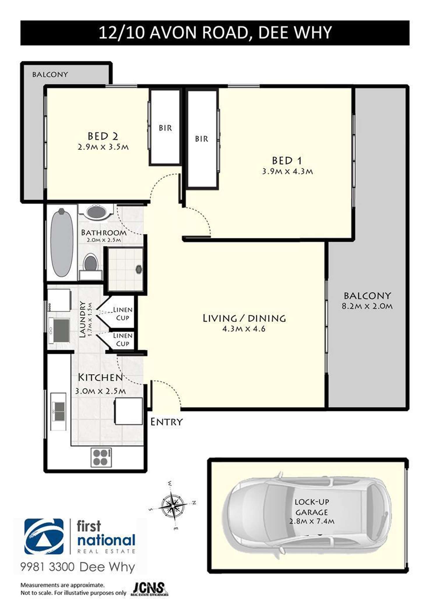 Floorplan of Homely apartment listing, 12/10 Avon Road, Dee Why NSW 2099