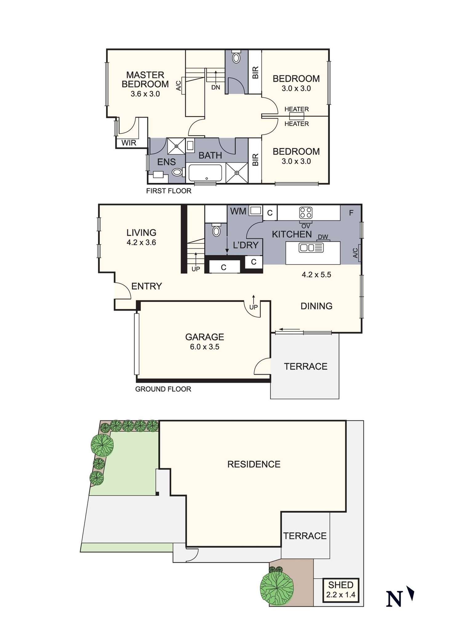 Floorplan of Homely townhouse listing, 117A Elmslie Avenue, Cranbourne East VIC 3977