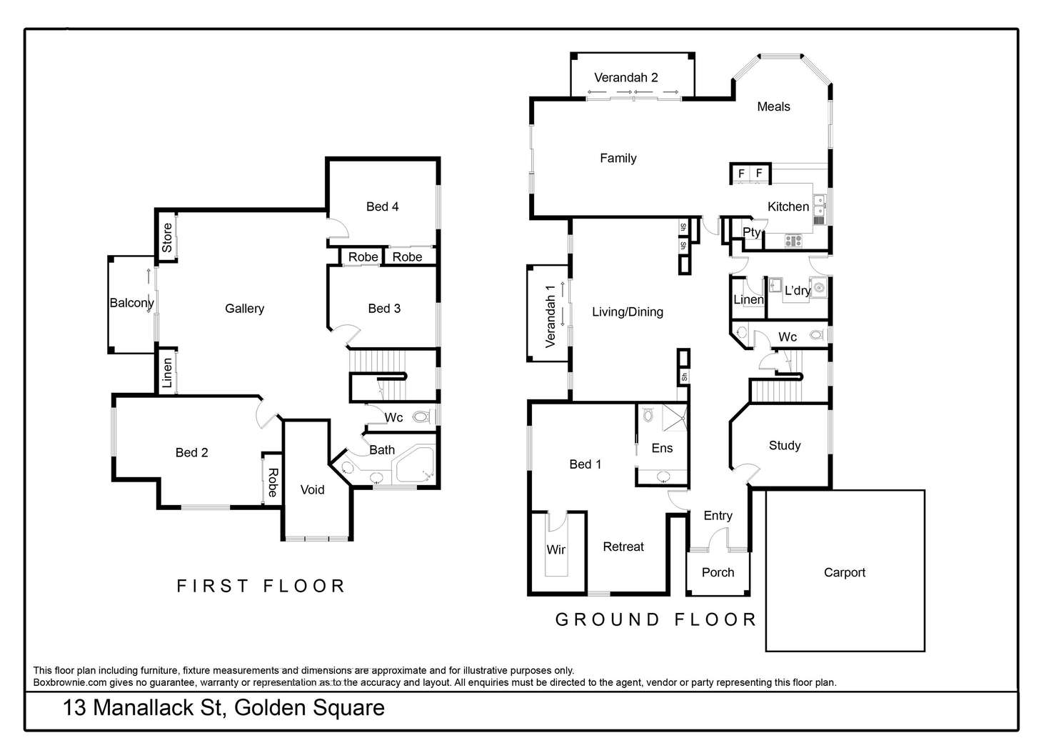 Floorplan of Homely house listing, 13 Manallack Street, Golden Square VIC 3555