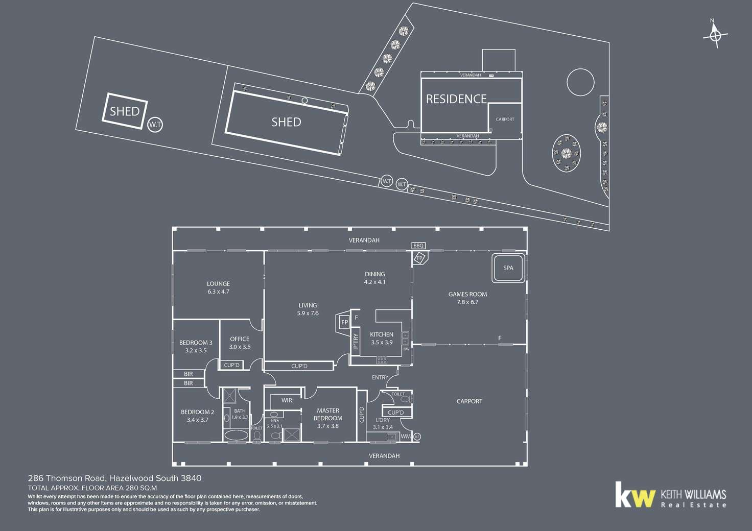 Floorplan of Homely house listing, 286 Thomson Road, Hazelwood South VIC 3840